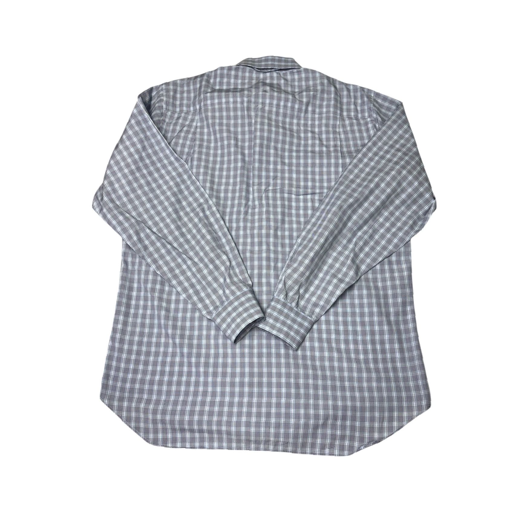 David Donahue David Donahue Shirt Dress Plaid Blue White Button Down Men 16.5 36 37 Cotton Long Sleeve Collar Point Business Casual Mens Size 40R - 6 Thumbnail