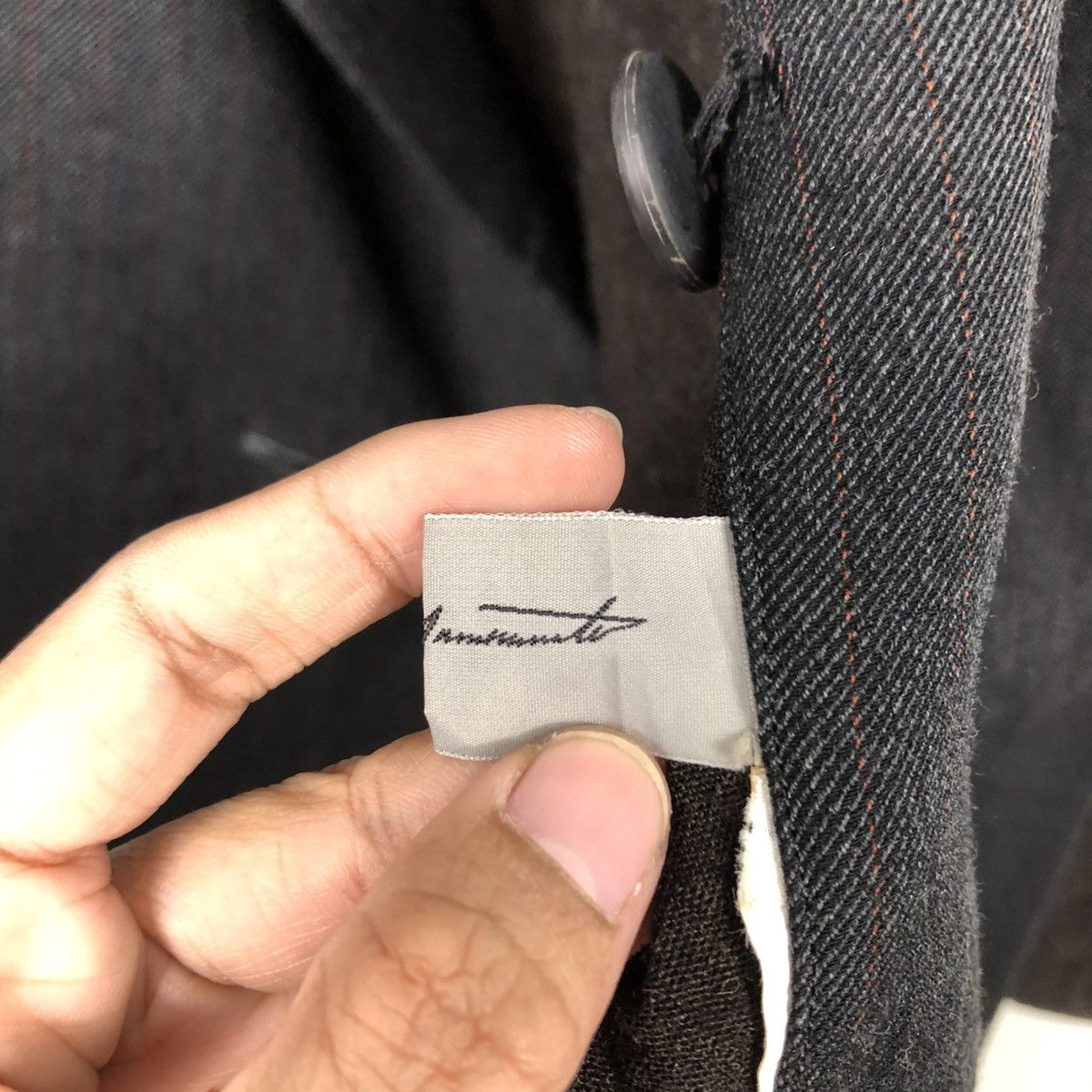 Yohji Yamamoto VINTAGE DOUBLE COLLAR JACKET ASYMMETRICAL DESIGN RICH BLACK Size M / US 6-8 / IT 42-44 - 19 Thumbnail