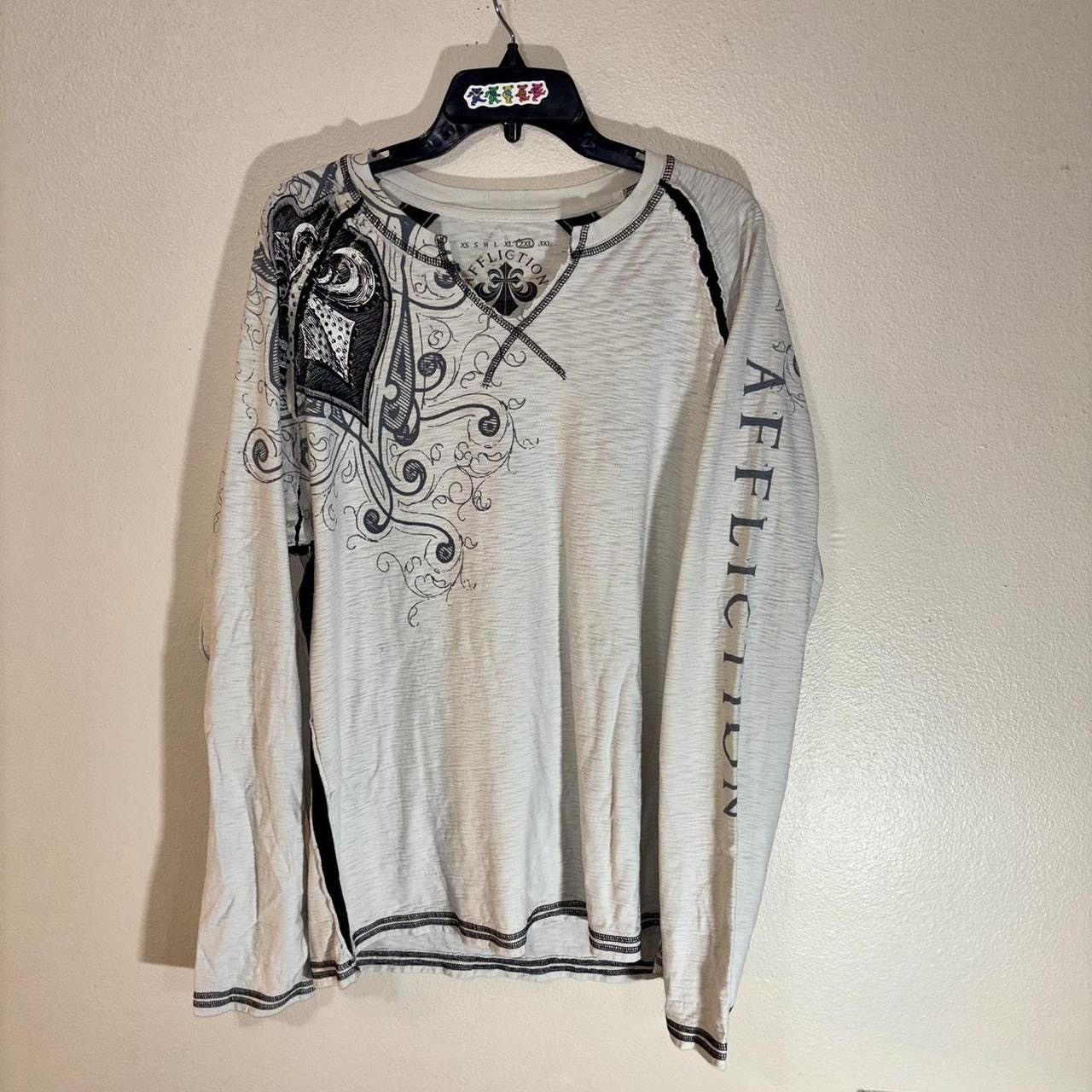 Affliction Y2K 2000s AFFLICTION Long Sleeve Grunge Tee Size 2XL Size US XXL / EU 58 / 5 - 3 Thumbnail