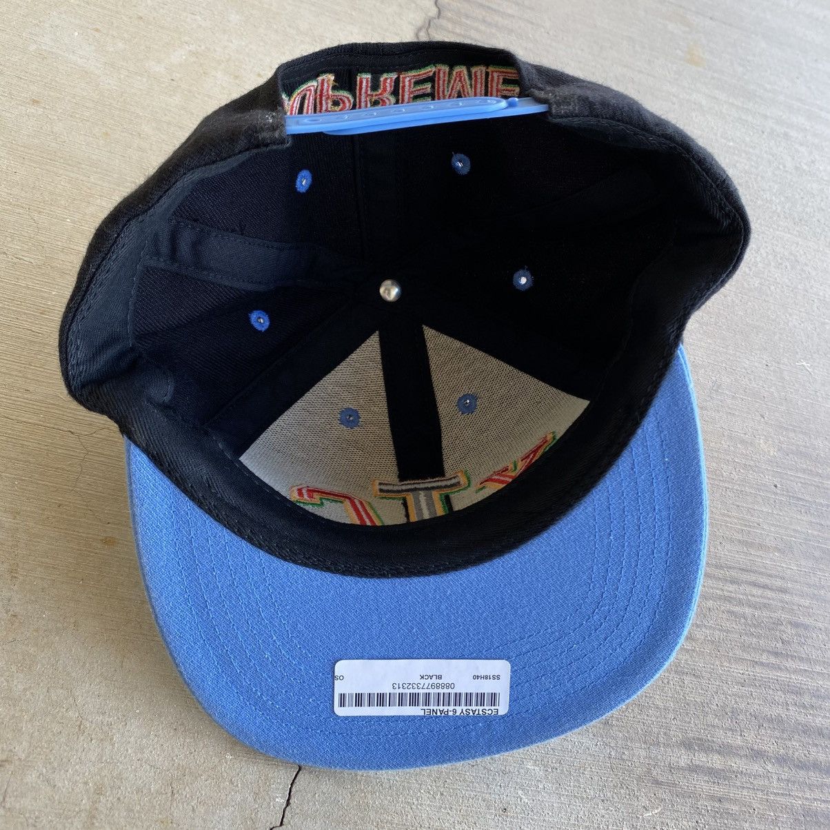 Supreme Supreme Ecstasy Hat Snapback 5-Panel Black 2018 Brand New Size ONE SIZE - 5 Thumbnail