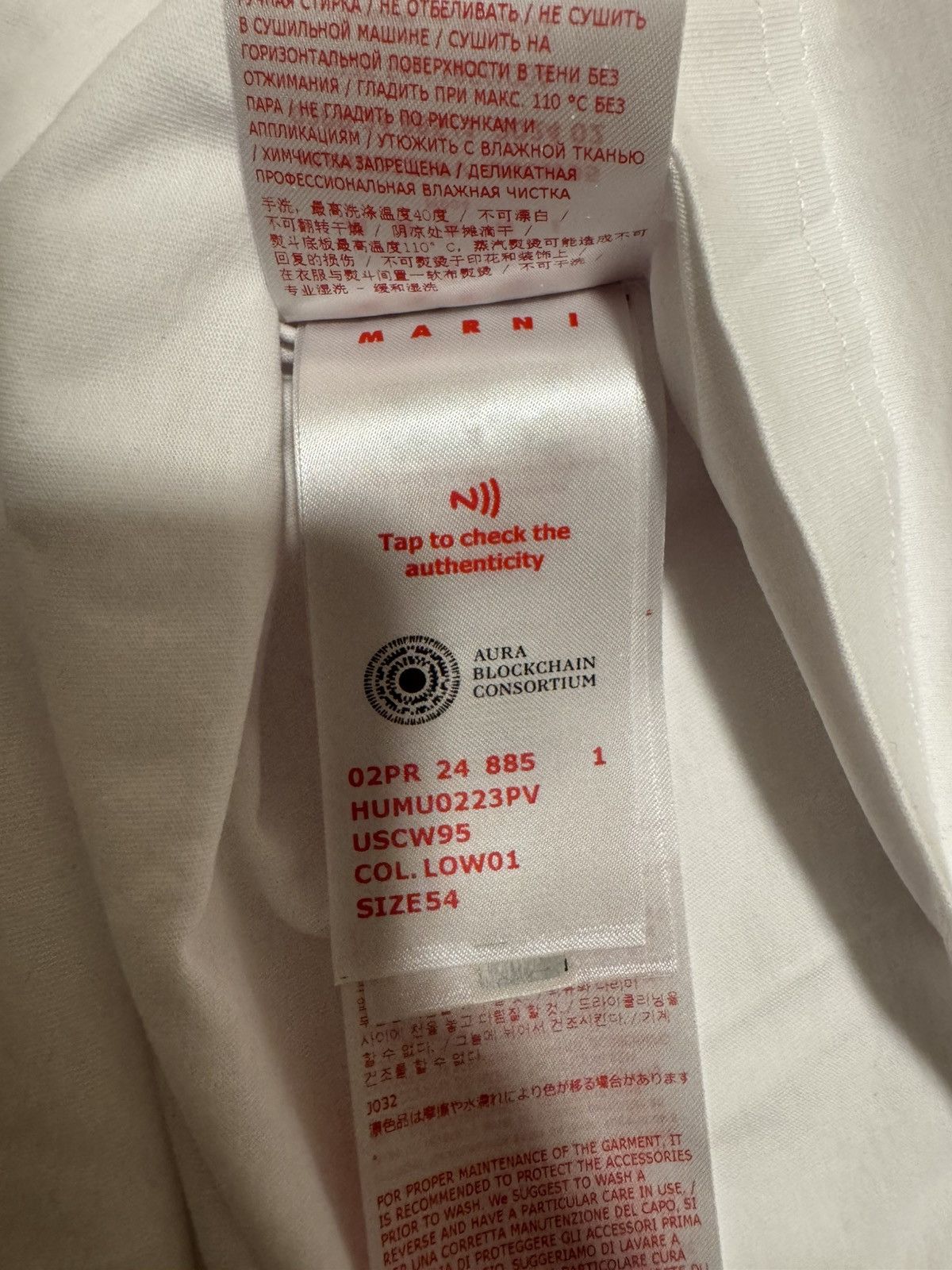 Marni Marni Wrinkled Logo Shirt Size XL Size US L / EU 52-54 / 3 - 5 Thumbnail