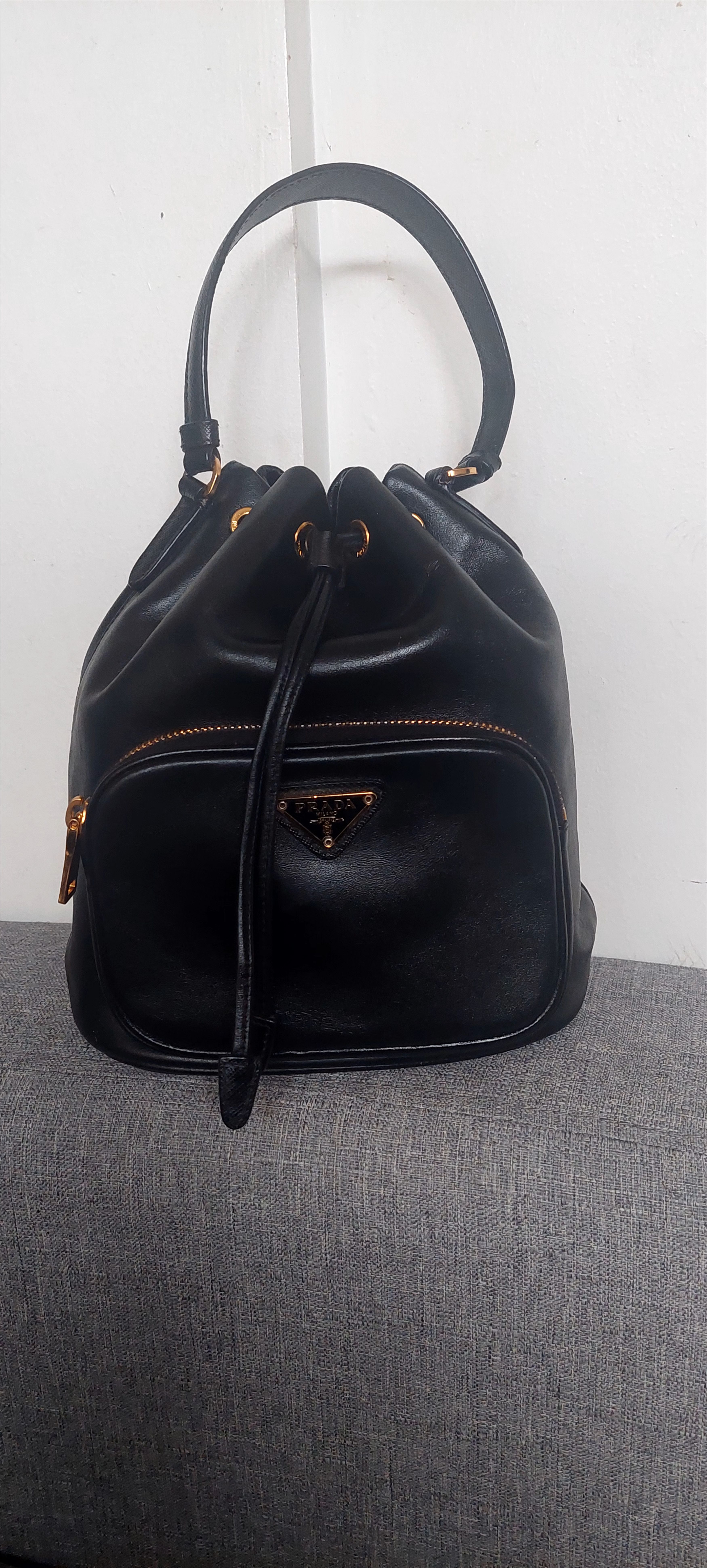 Prada Prada Bucket Leather Size ONE SIZE - 1 Thumbnail