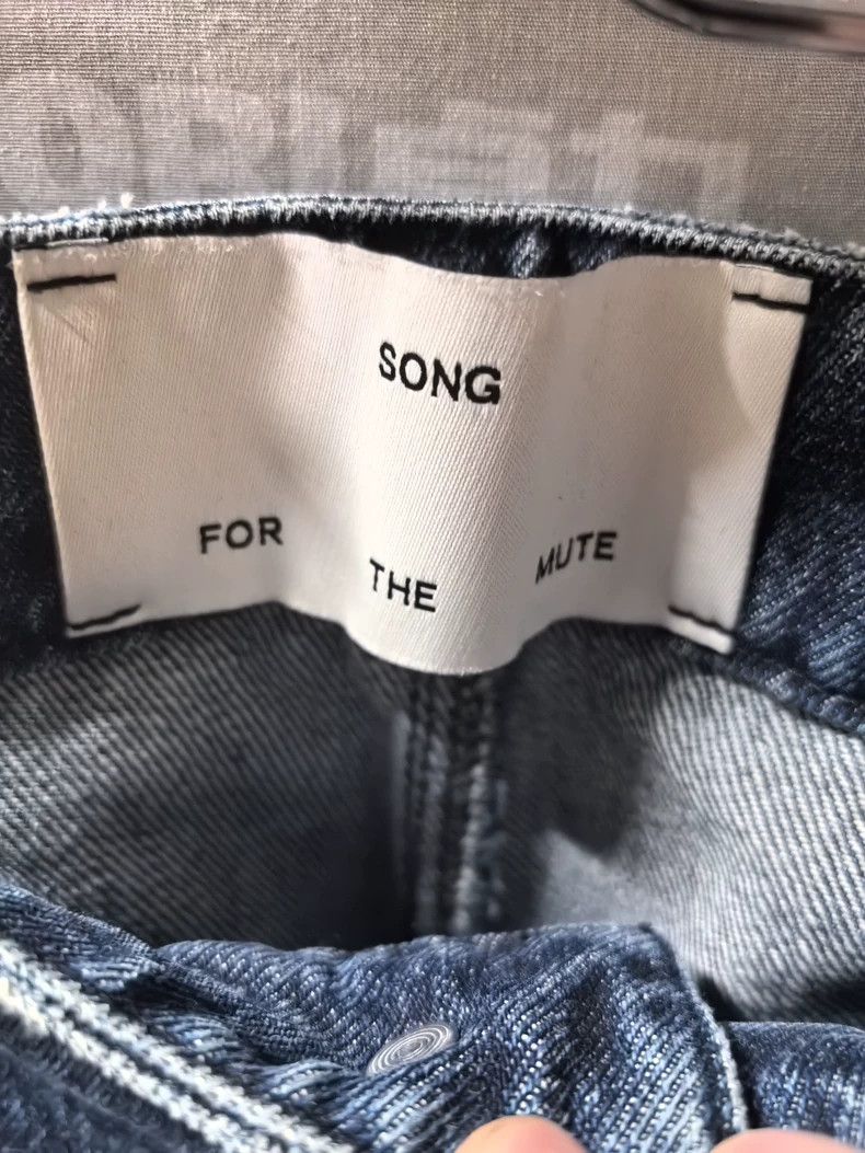 Song For The Mute Song For The Mute Distressed Wash High-waisted Wide Leg Je Size US 34 / EU 50 - 4 Thumbnail