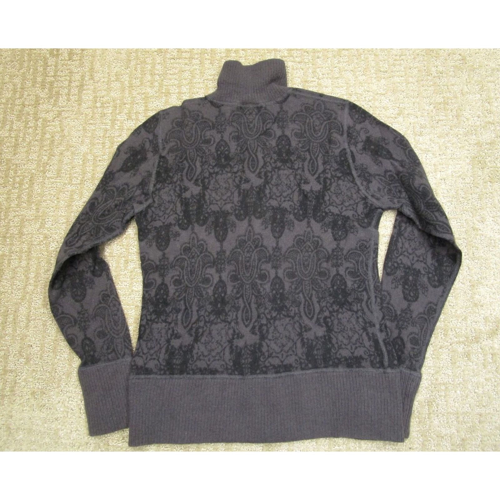 The North Face The North Face Sweater Women Medium Gray Paisley Full Zip Knit Wool Blend Logo Size M / US 6-8 / IT 42-44 - 4 Thumbnail