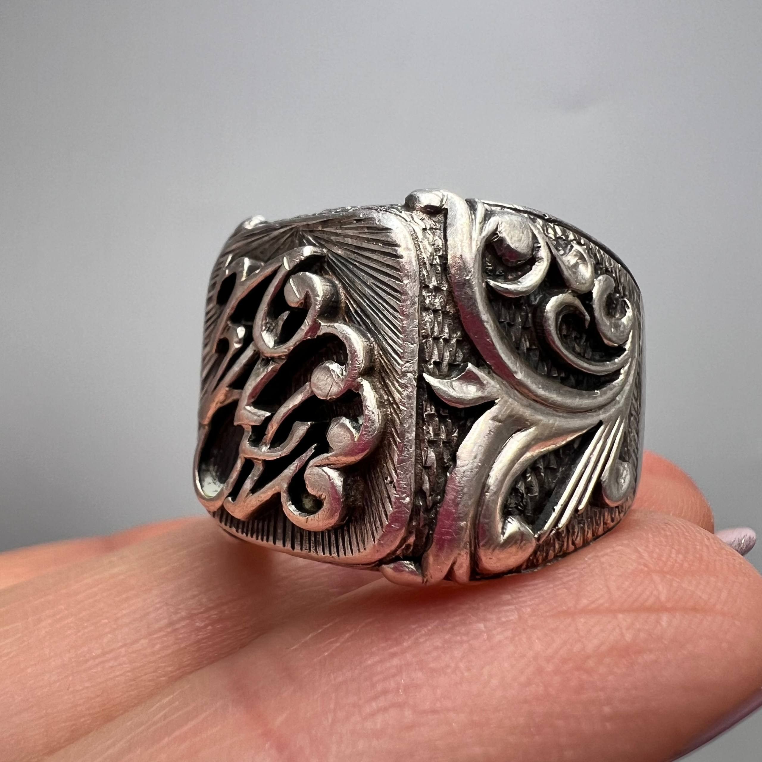 Vintage Vintage Men’s Jewelry Ring 925 Sterling Silver Size 10.5 Size ONE SIZE - 1 Thumbnail