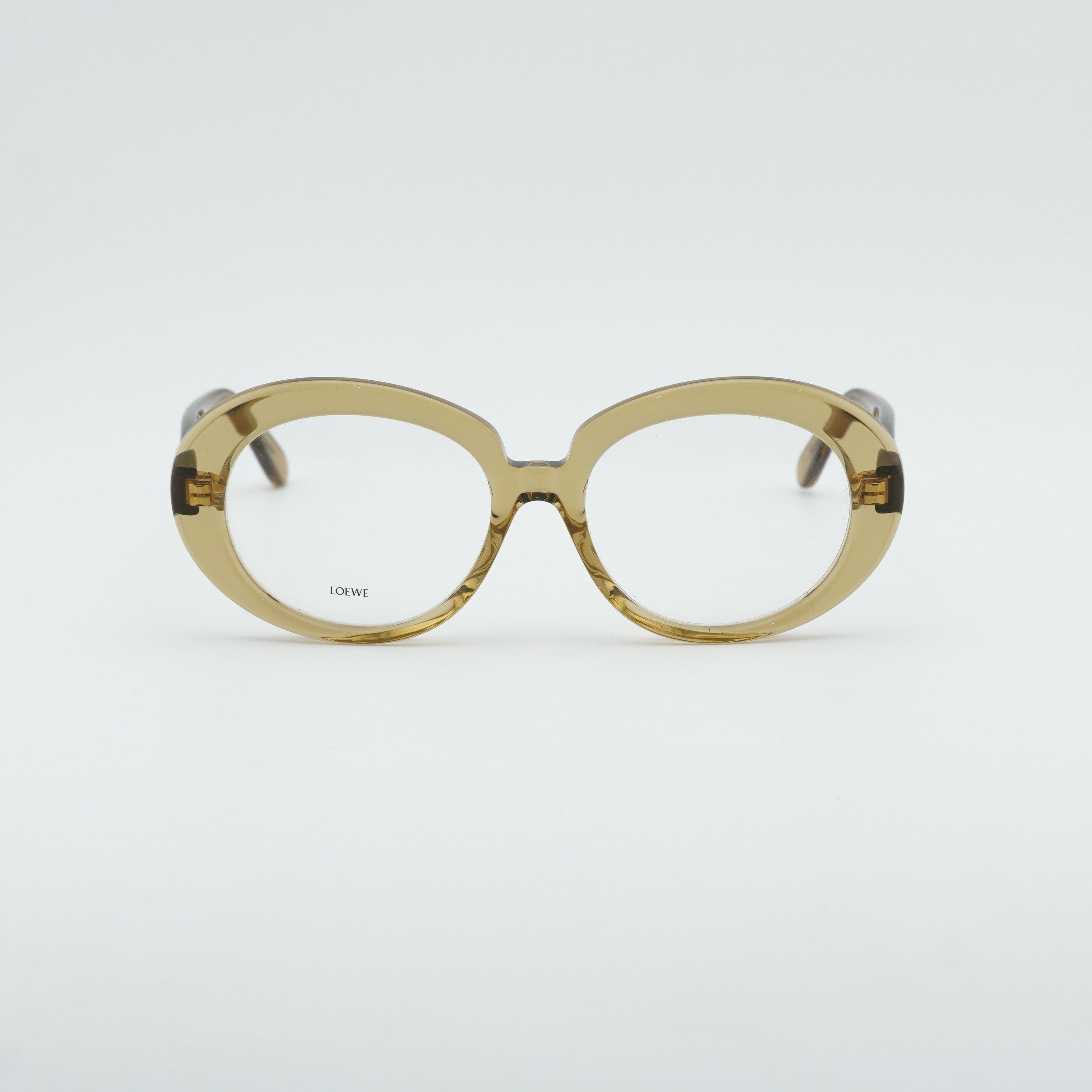 Loewe Loewe LW50089I 096 Eyeglasses Green 53mm Oval Frame Size ONE SIZE - 6 Thumbnail
