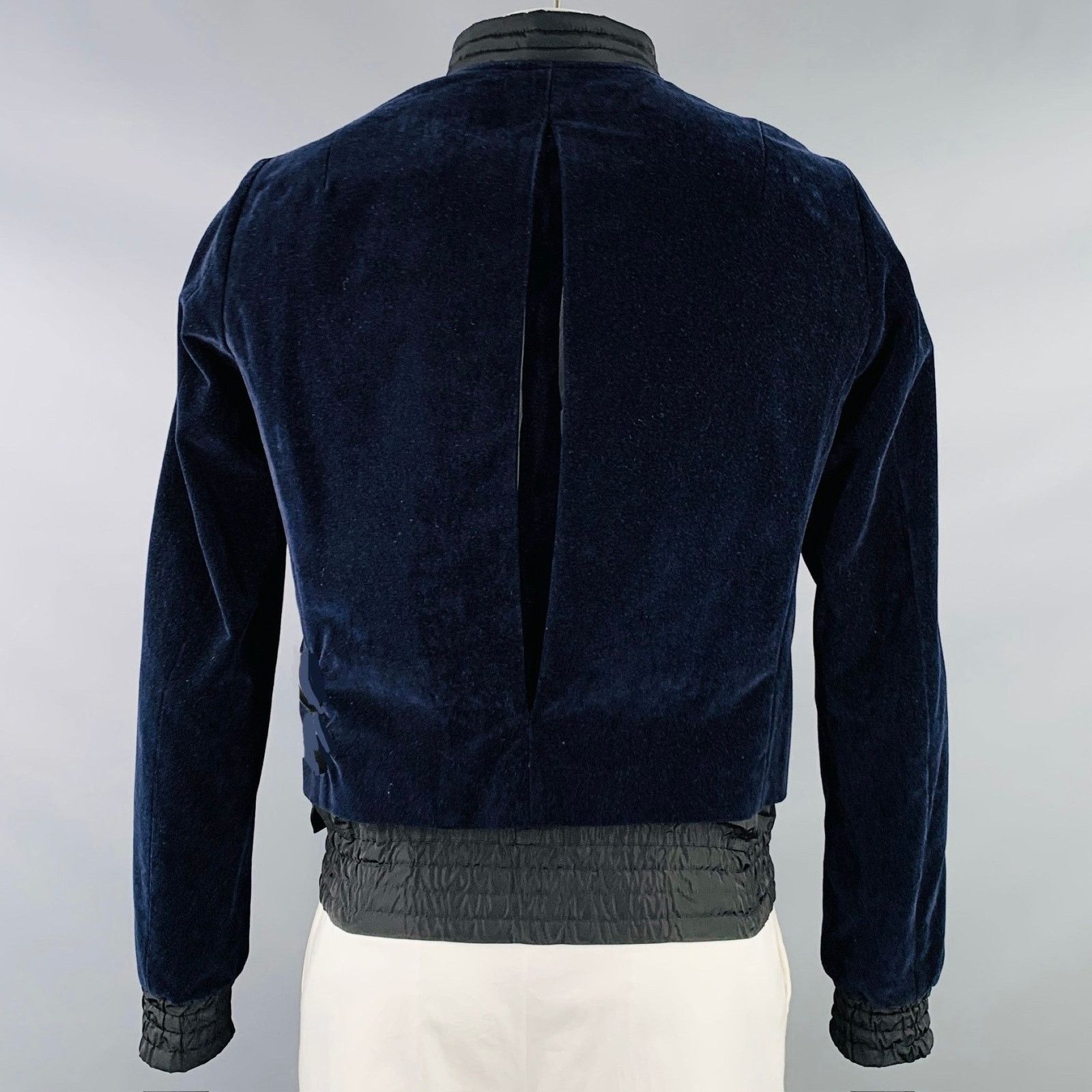 Kolor KOLOR Size L Navy Cotton Velvet Beaded Patch Jacket Size US L / EU 52-54 / 3 - 5 Thumbnail