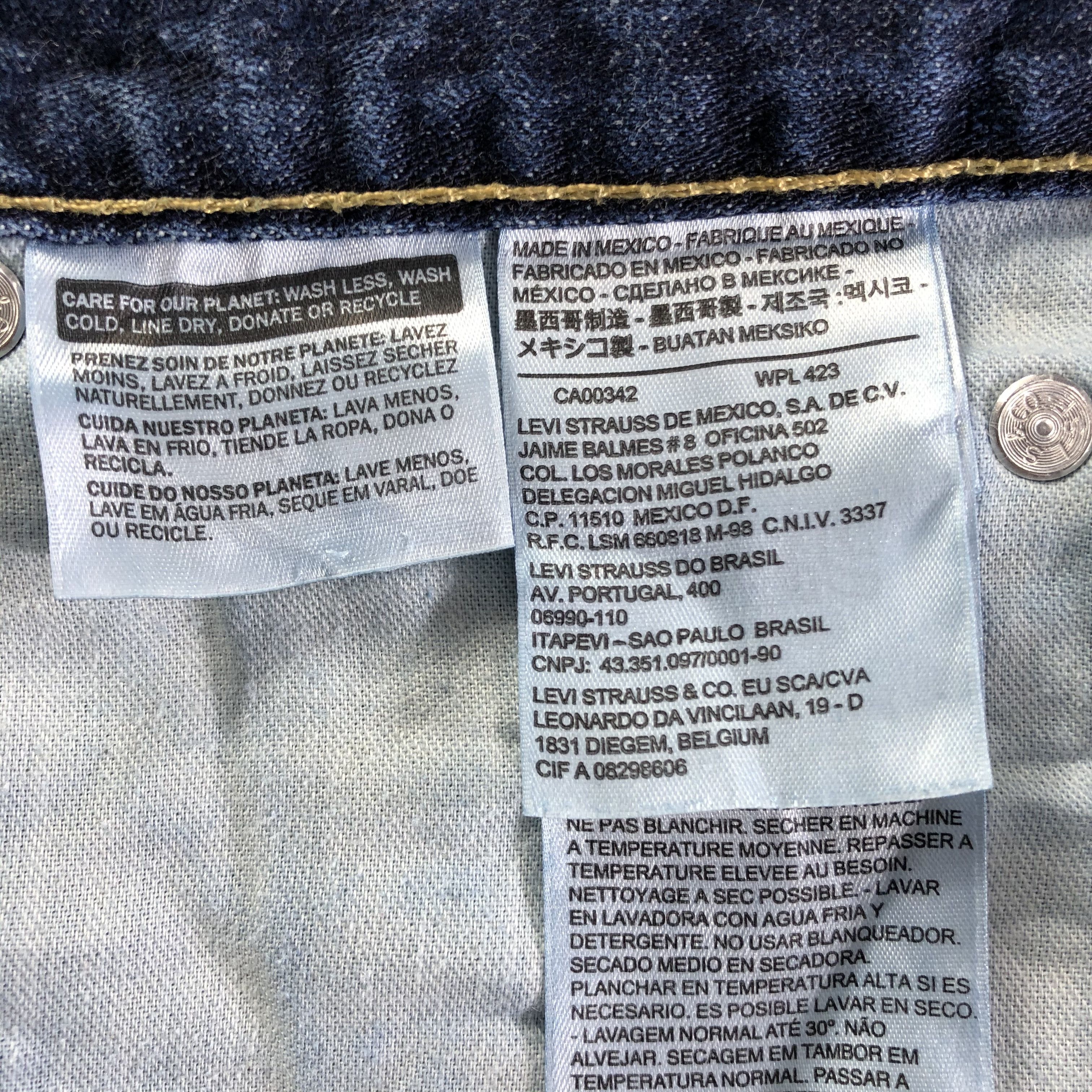 Levi's Vintage Blue Wash Levis 513 Jeans-J4432 Size US 33 - 9 Thumbnail
