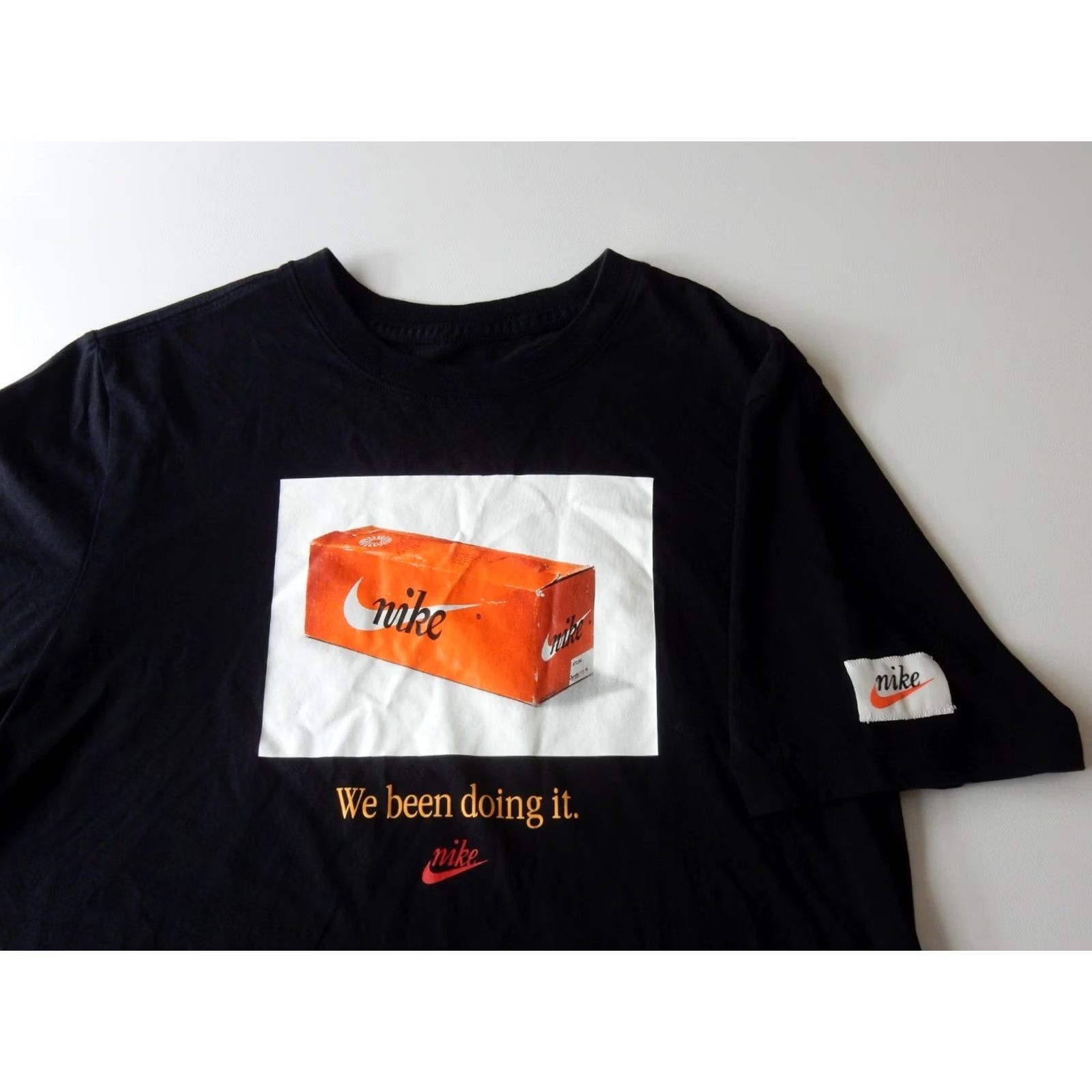 Nike Nike Men's T-Shirt Size M Black Cotton Short Sleeve Shirt Men Size US M / EU 48-50 / 2 - 2 Thumbnail