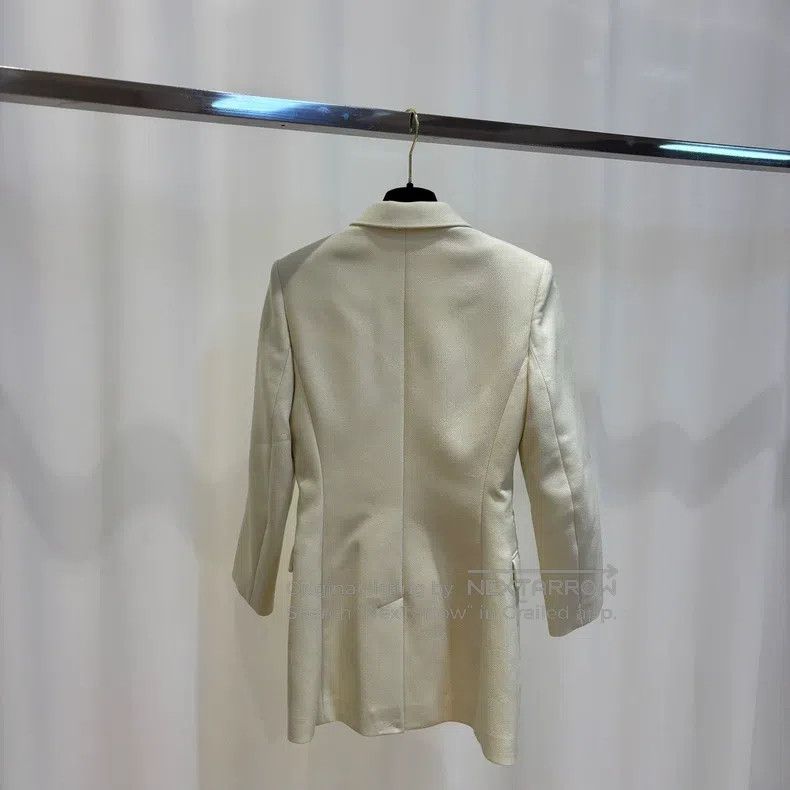 Hermes Hermes White Suit Jacket Size XXS / US 00 / IT 34 - 2 Thumbnail