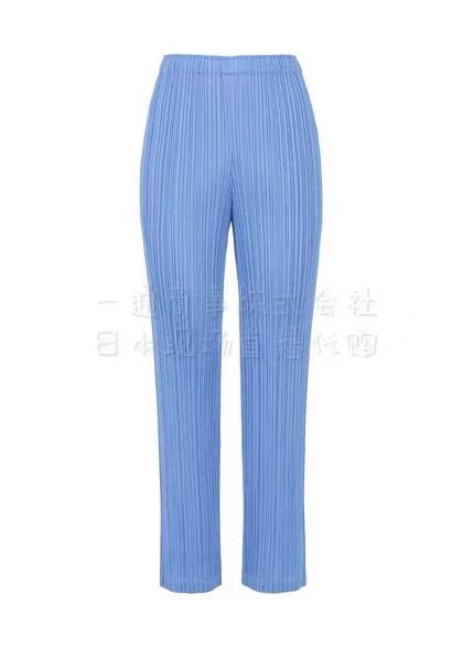Issey Miyake Issey Miyake size:2 Blue pleated trousers Size 22" - 5 Thumbnail