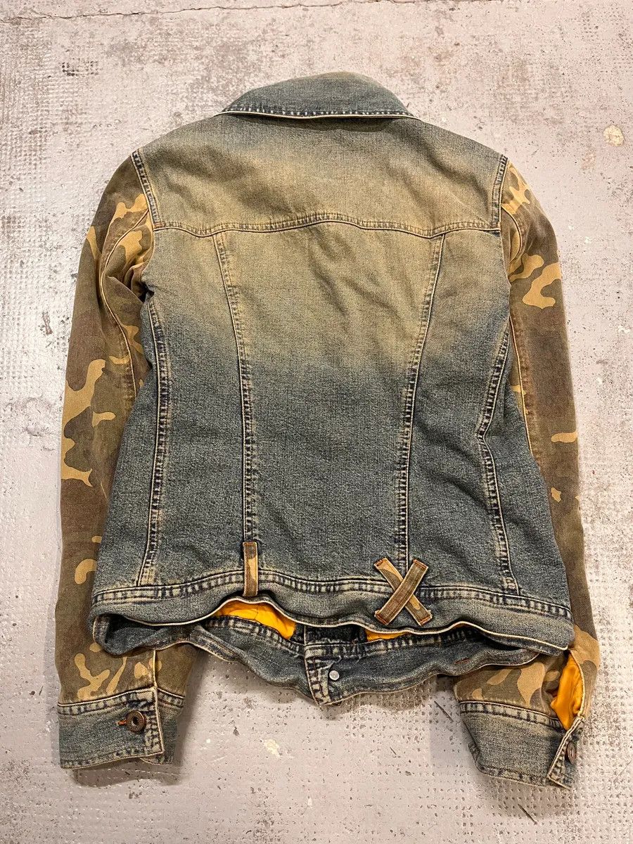 Dolce & Gabbana AW2003 Dolce & Gabbana Blue Faded Denim Camo Sleeves Jacket Size US S / EU 44-46 / 1 - 7 Thumbnail