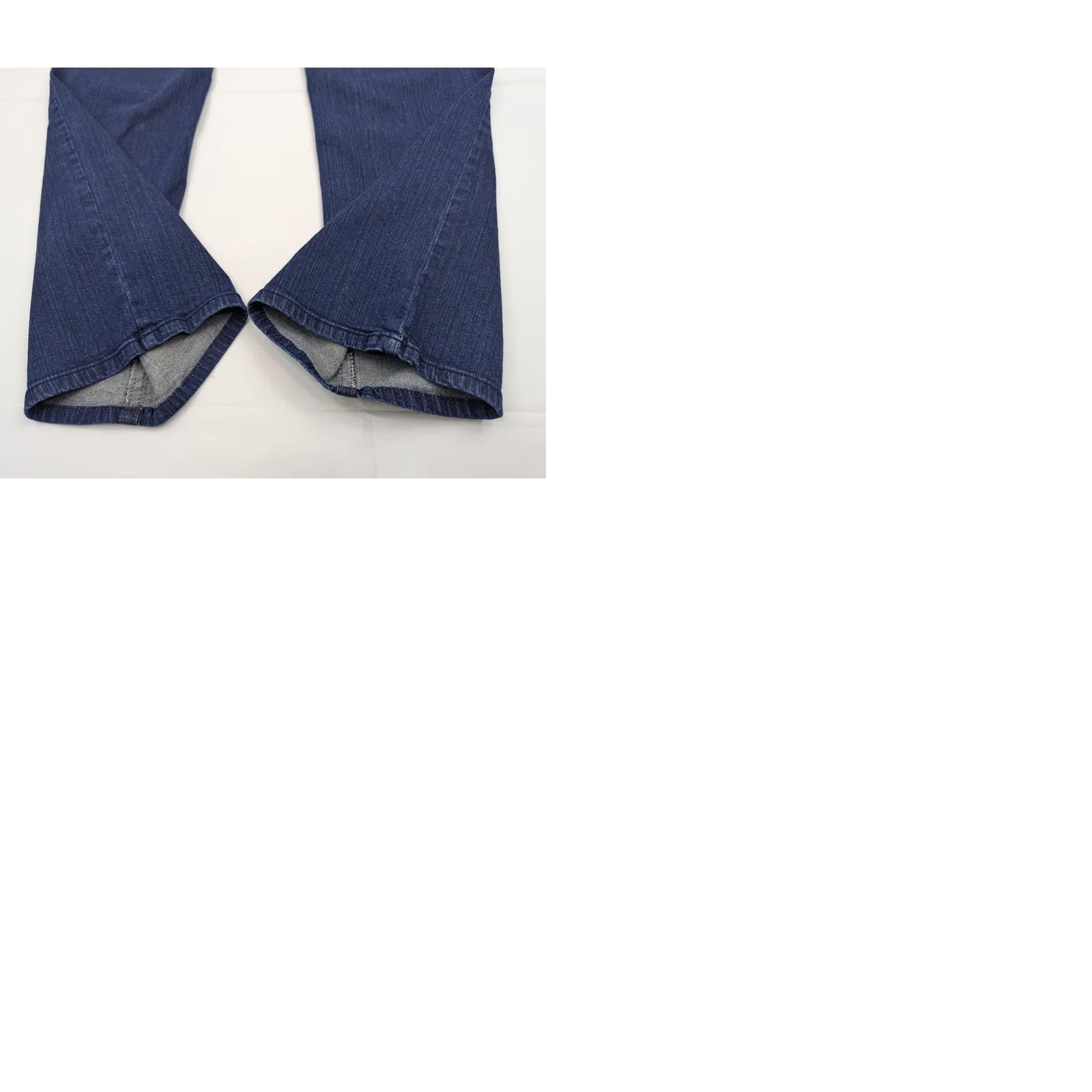 Denime Reba Jeans Bootcut Women 14 Inlay Leopard Embellished Blue Denim 34x32 Stretch Medium Wash 5-Pocket Country Style Size 36" / US 14 / IT 50 - 9 Thumbnail