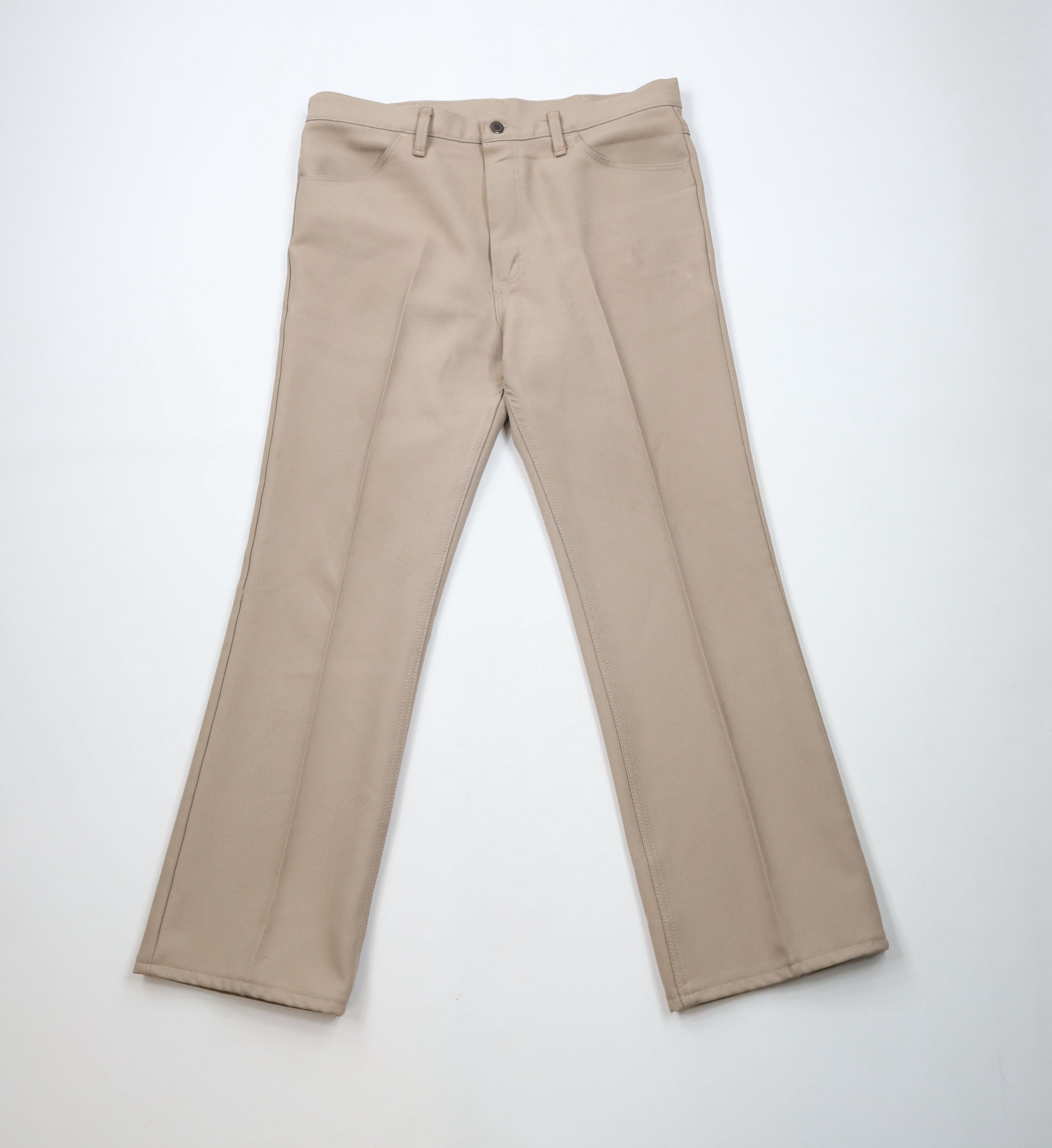 Vintage × Wrangler Vintage 90s Wrangler Knit Western Wide Leg Chino Pants Beige Size US 36 / EU 52 - 1 Thumbnail