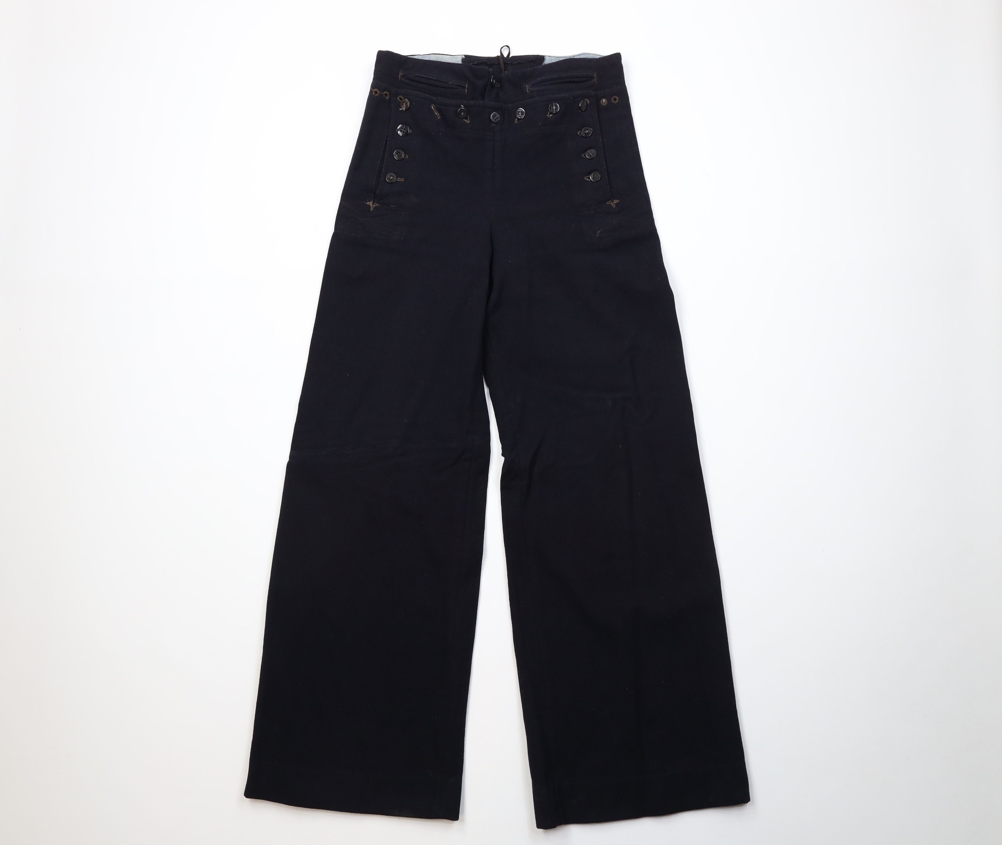 Vintage Vintage 40s 50s World War II Jack Wool Bell Bottoms Pants Size US 30 / EU 46 - 1 Thumbnail
