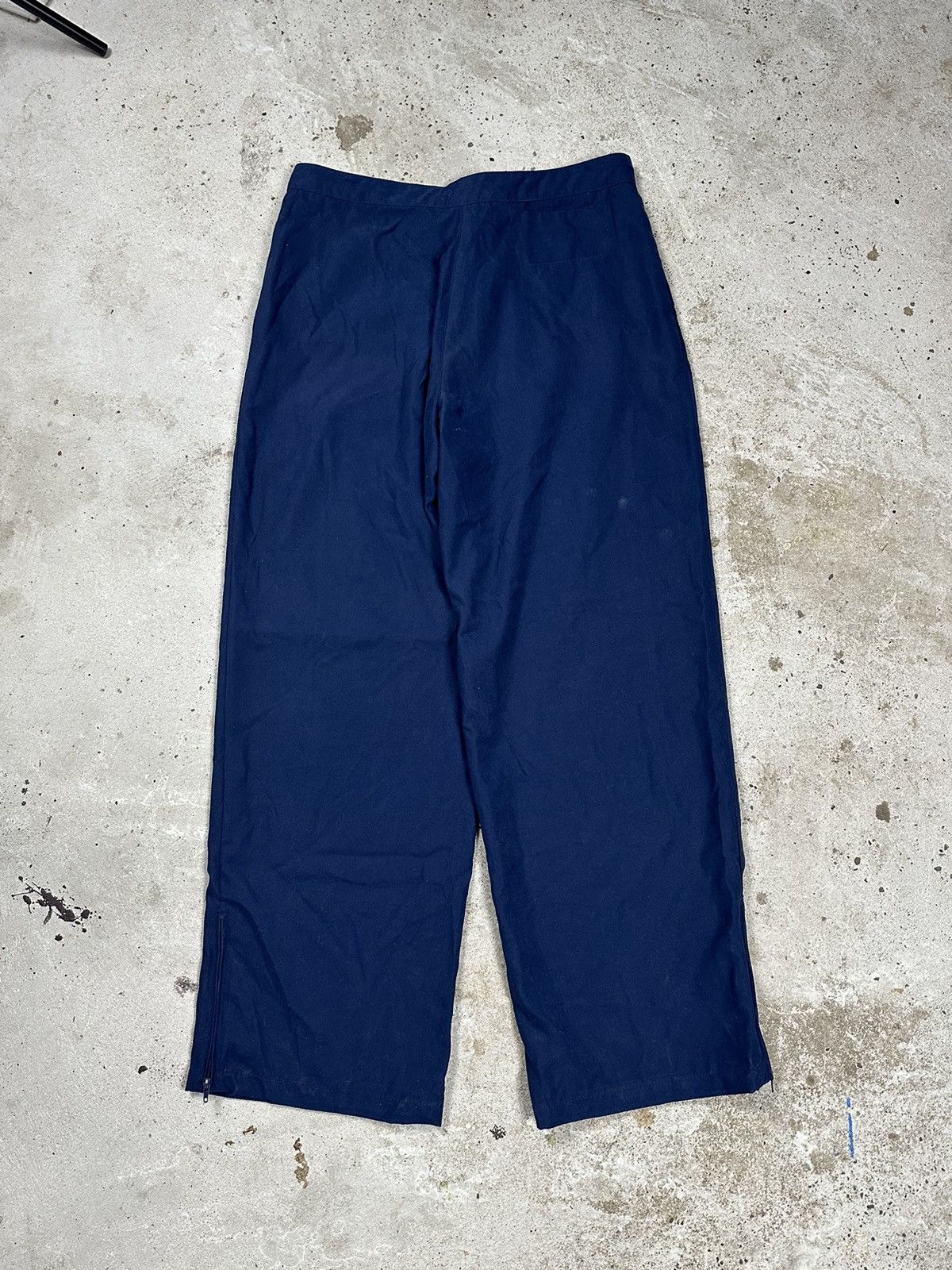 Vintage Y2K Nike Baggy Track Pants Navy Swoosh