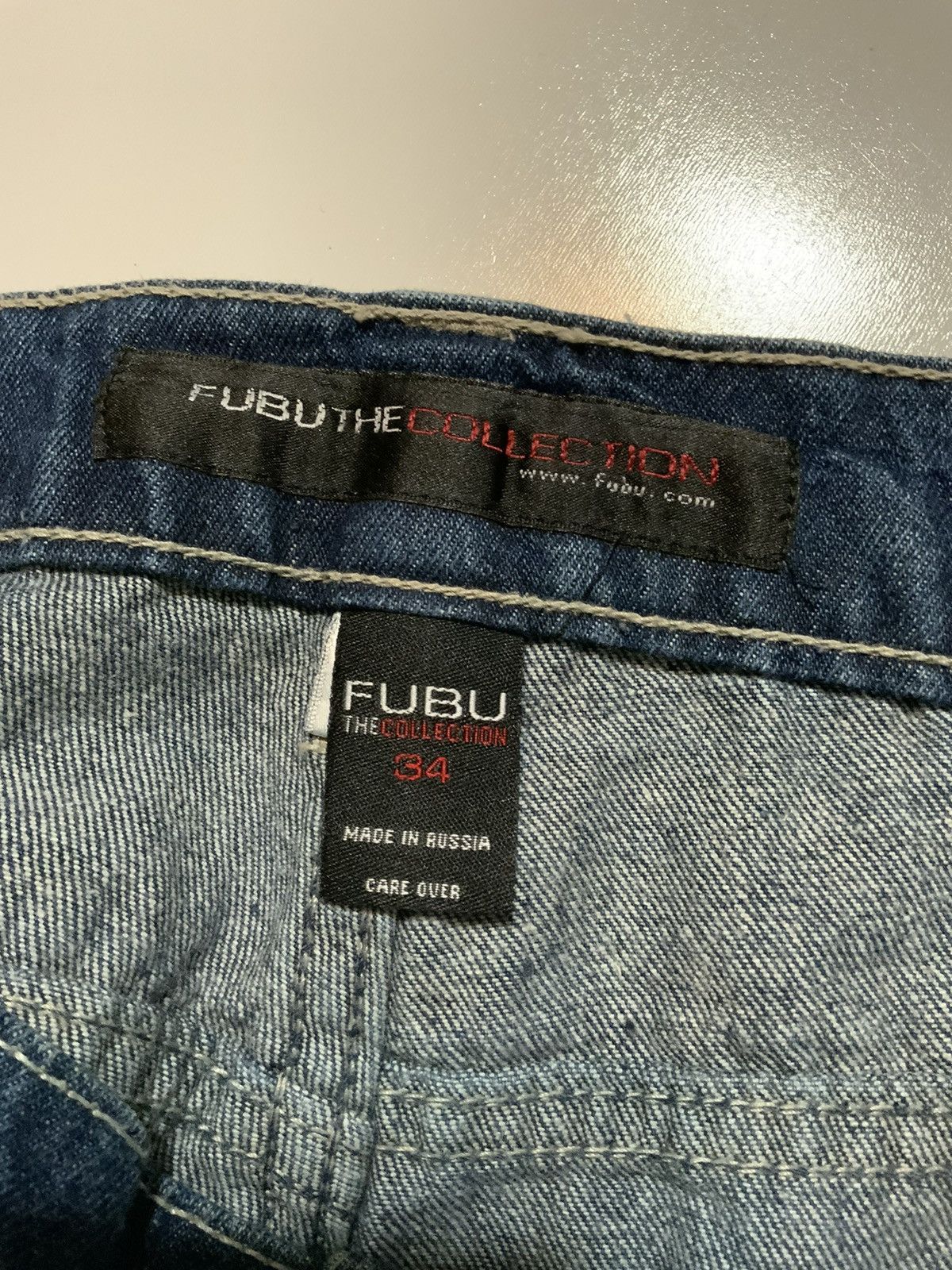Fubu × Vintage VTG 90s 2000s Y2K Fubu Utility Carpenter Baggy Denim Jeans Size US 34 / EU 50 - 6 Thumbnail