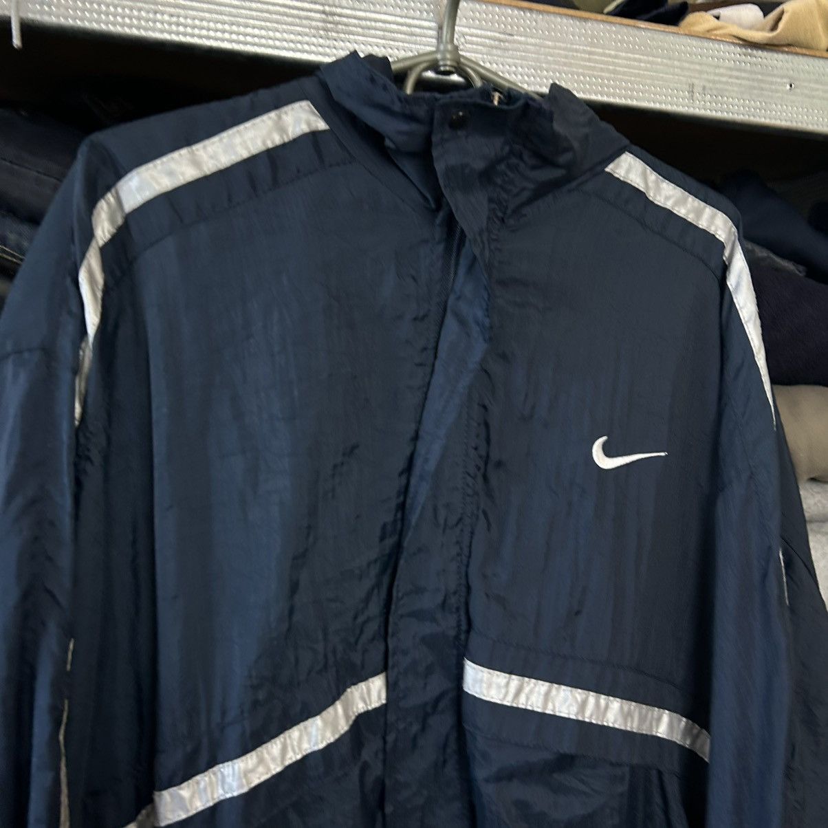 Nike Vintage Nike Small Swoosh nylon 90’s USA jacket Size US XL / EU 56 / 4 - 2 Thumbnail