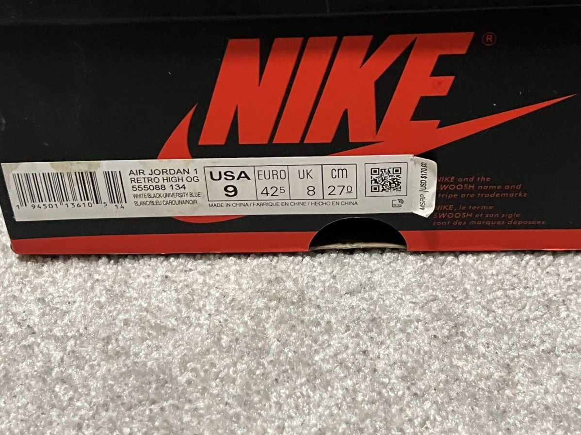 Jordan Brand Jordan 1 University Blue Size US 9 / EU 42 - 7 Thumbnail