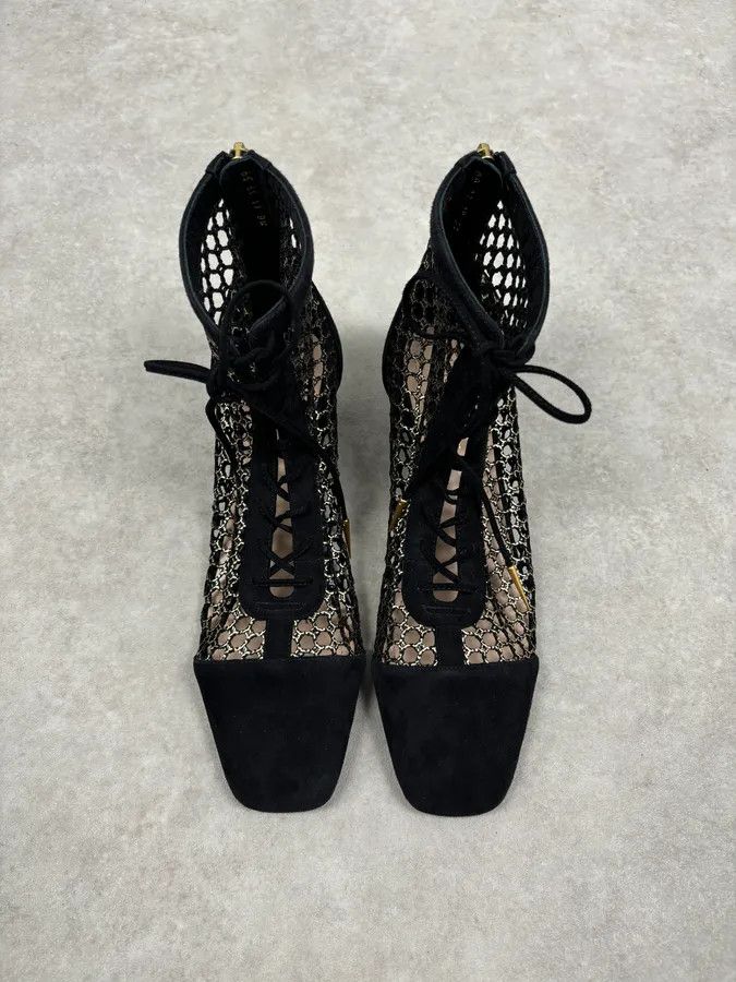 Dior 2000s Christian Dior Naughtily Black Spike Aglet Lace-Up Ankle Boots Size US 8 / IT 38 - 5 Thumbnail