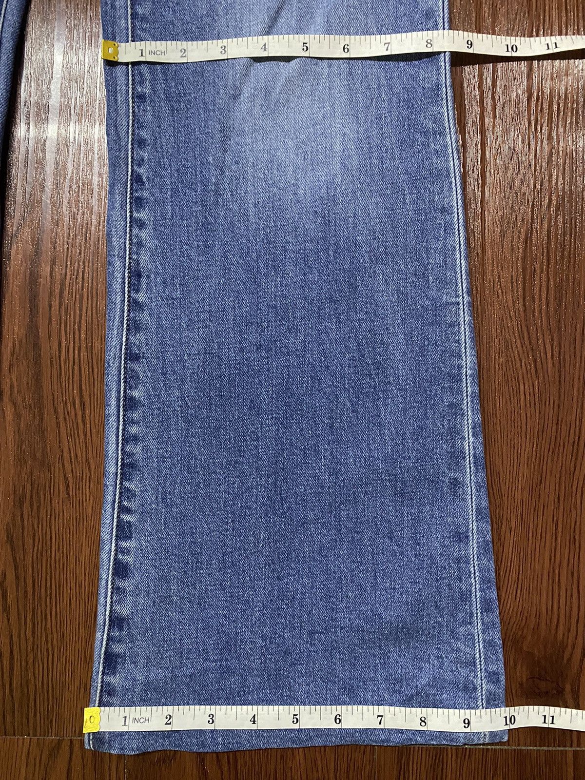 Japanese Brand Vintage Japanese Brand Blue Wash Flare Jeans Size US 32 / EU 48 - 13 Thumbnail