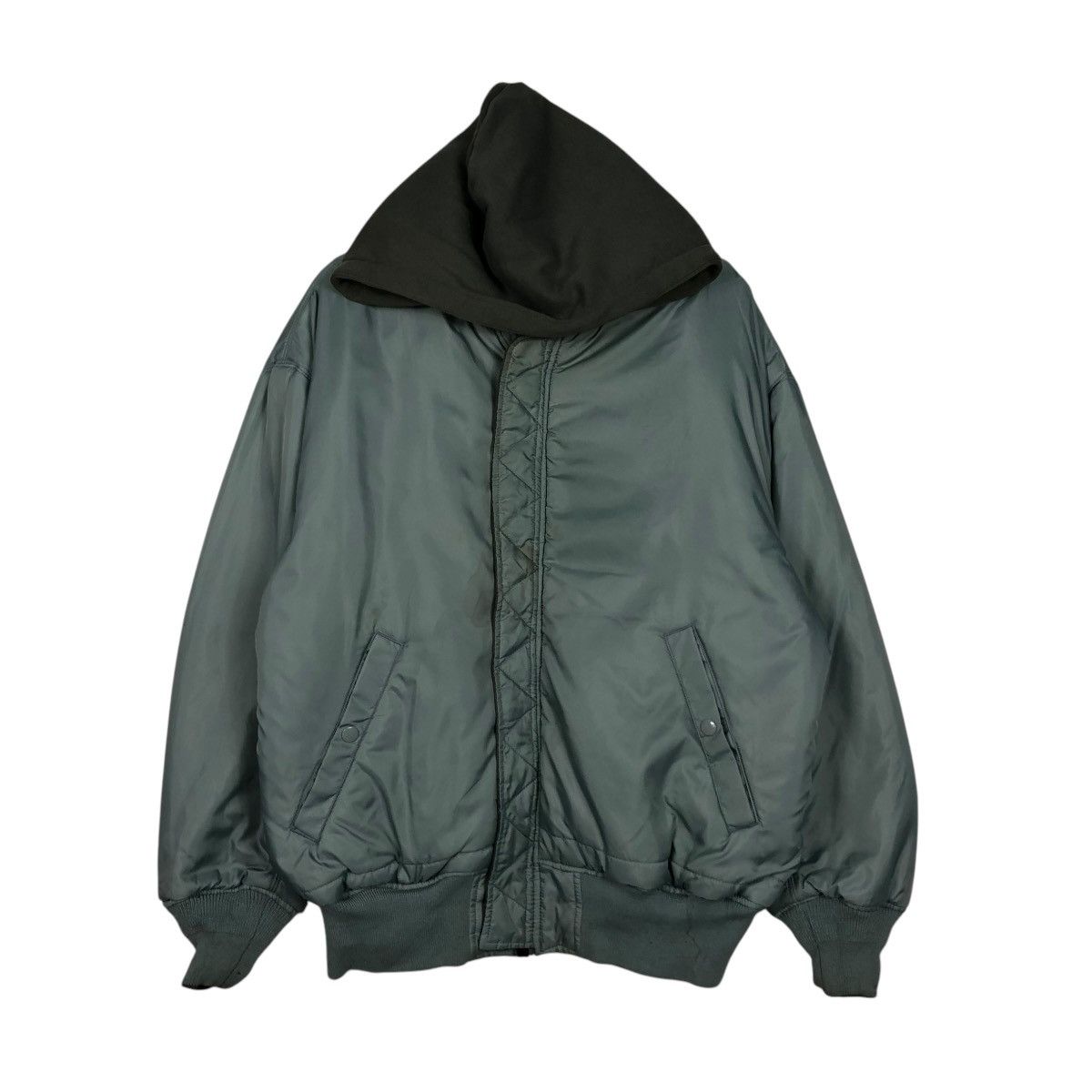Alpha Industries 🔥VINTAGE REVERSIBLE BOMBER JACKET ALPHA INDUSTRIES BIG LOGO Size US L / EU 52-54 / 3 - 3 Thumbnail