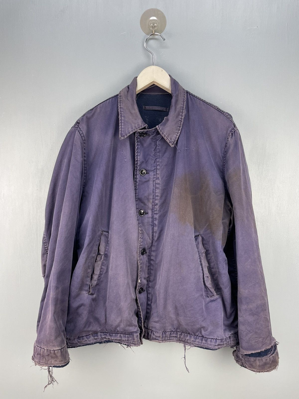 Vintage Vintage 50s USN distress conmar zip deck jacket Size US L / EU 52-54 / 3 - 1 Thumbnail