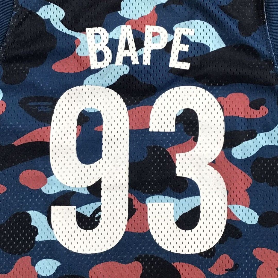 Bape BAPE Blue multi camo basketball tank top a bathing ape Size US XL / EU 56 / 4 - 4 Thumbnail
