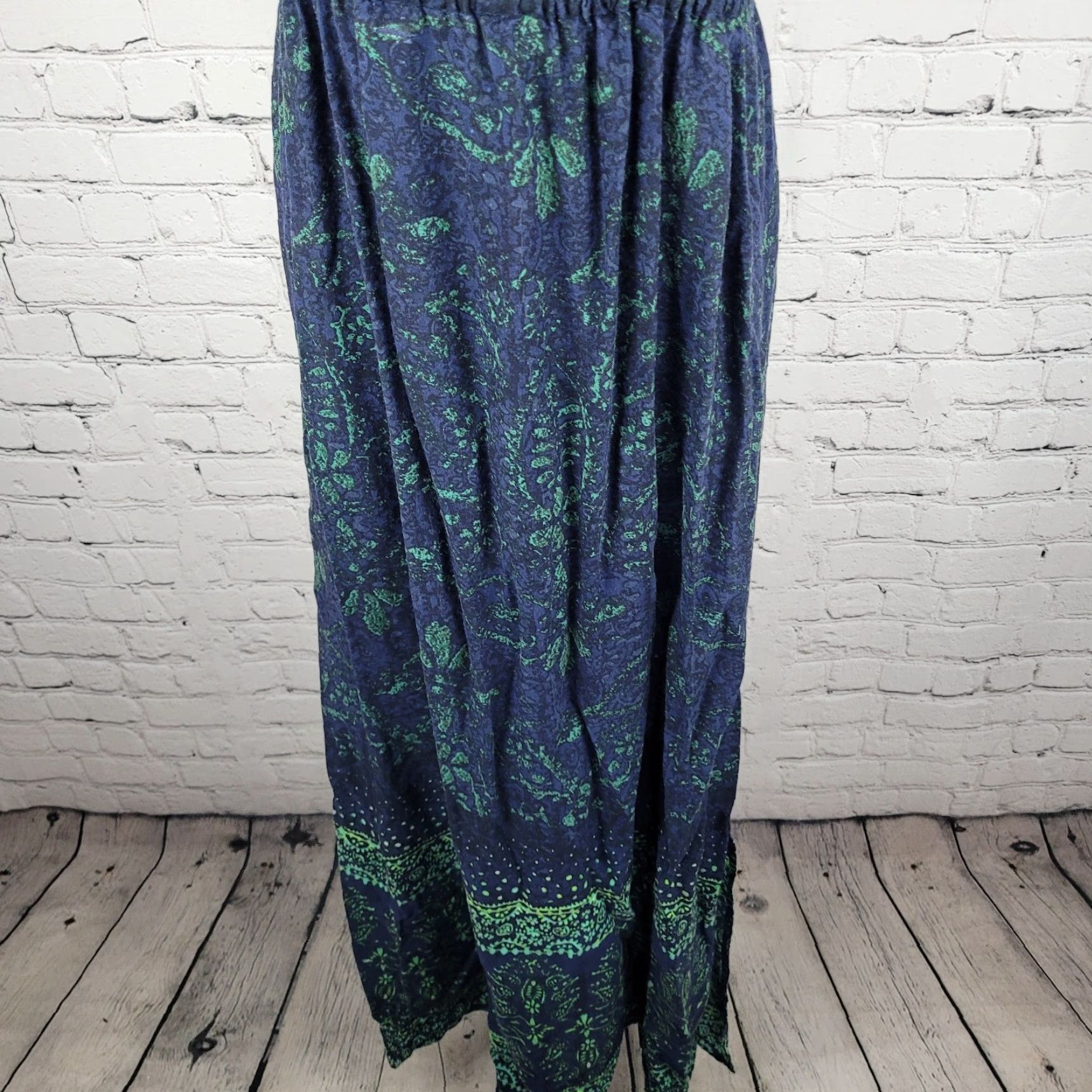 O'Neill O’Neill Maxi Dress Halter Adjustable Side Slit Floral Blue Green M Women Size M / US 6-8 / IT 42-44 - 7 Thumbnail