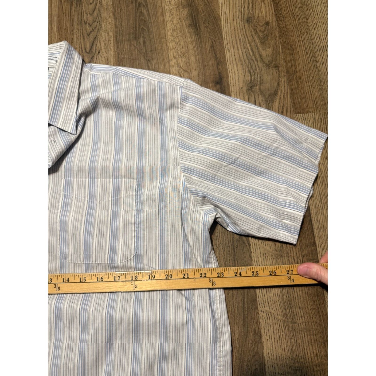 Geoffrey Beene Geoffrey Beene Shirt Men's Large 16-16.5 Blue Stripe Button Up Shirt Size US L / EU 52-54 / 3 - 6 Thumbnail
