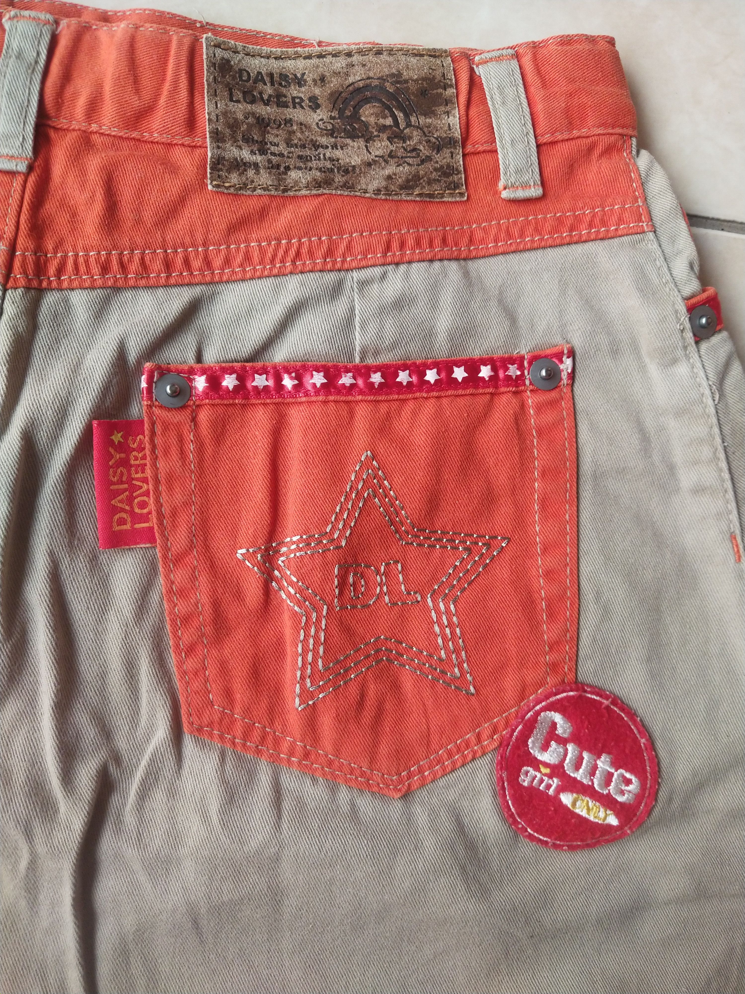 Angel Blue Daisy Lovers Patchwork Denim Skirt Harajuku Y2K Multi Patch Size 27" / US 4 / IT 40 - 6 Thumbnail