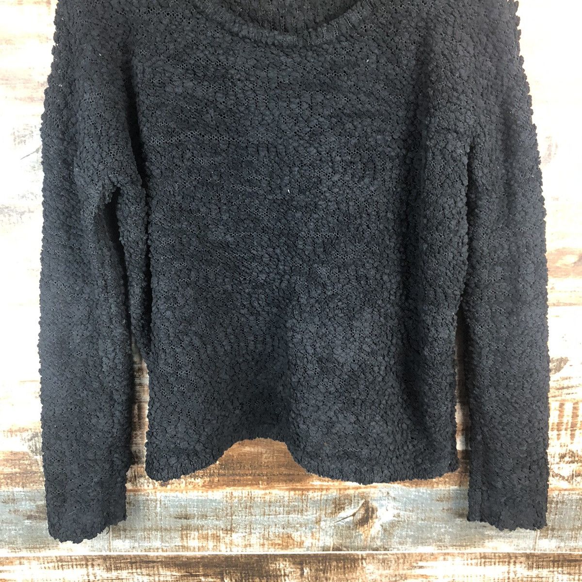 Homespun Knitwear × Japanese Brand Furry Rate Black Knitwear #A1899 Size L / US 10 / IT 46 - 6 Thumbnail