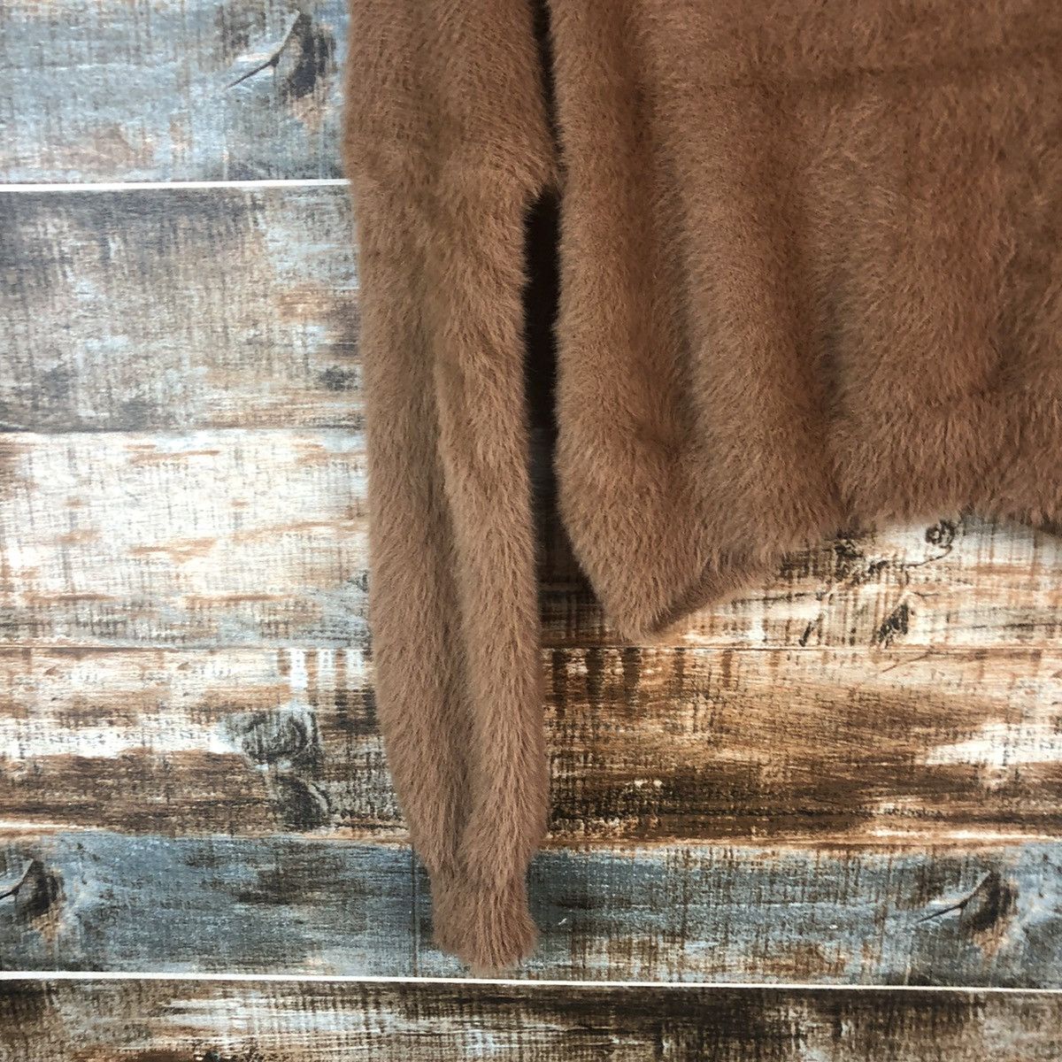 Japanese Brand DL Gorge Brown Mohair shaggy Knitwear #C313 Size S / US 4 / IT 40 - 15 Thumbnail