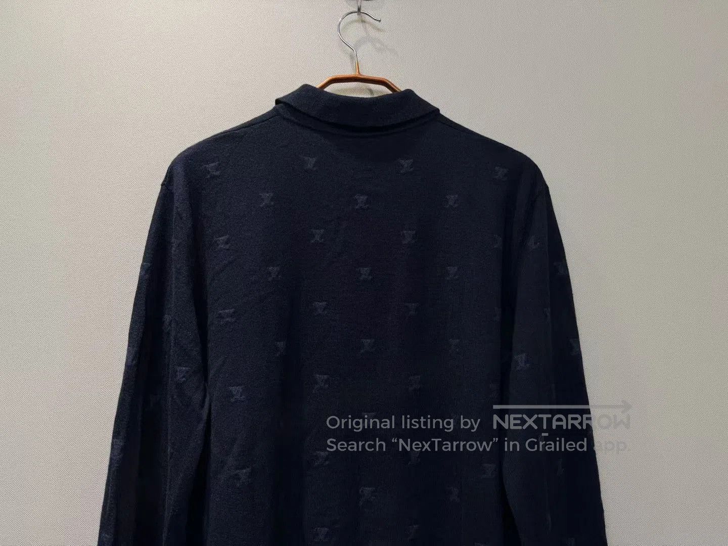 Louis Vuitton Louis Vuitton Blue Full Logo Polo Wool Sweater| Size US XXL / EU 58 / 5 - 5 Thumbnail