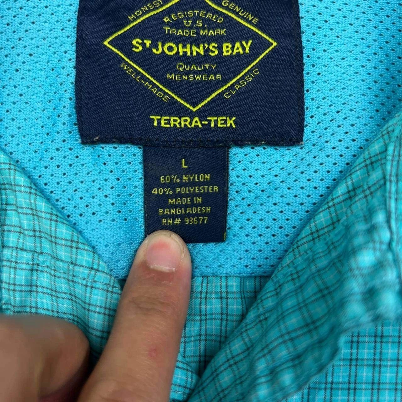 St. Johns Bay St. John's Bay Button Up Shirt Men Blue Plaid Collared L Size US L / EU 52-54 / 3 - 2 Thumbnail