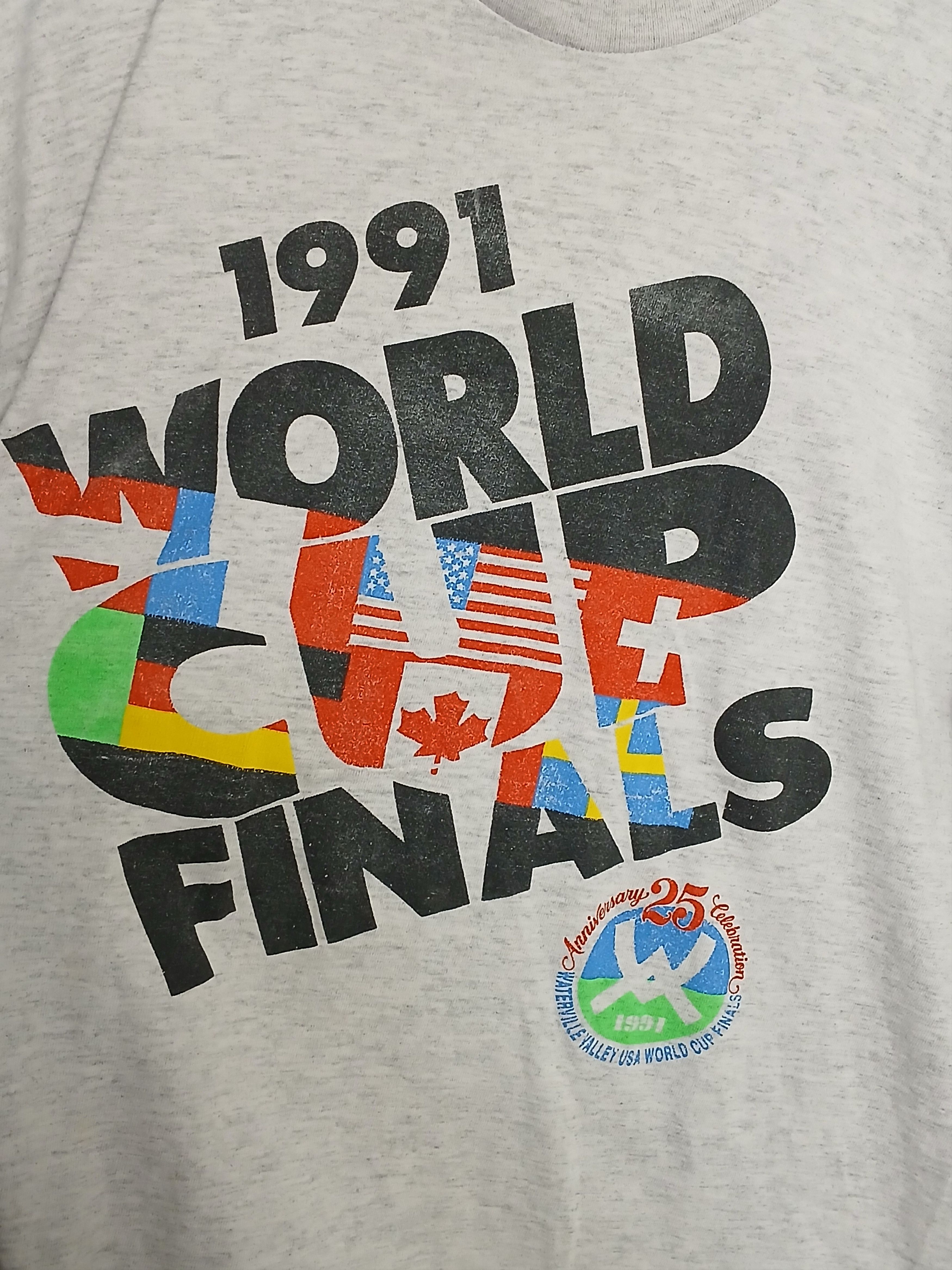 Vintage Vintage 1991 Alpine Ski World Cup USA T-Shirt Size US XL / EU 56 / 4 - 3 Thumbnail