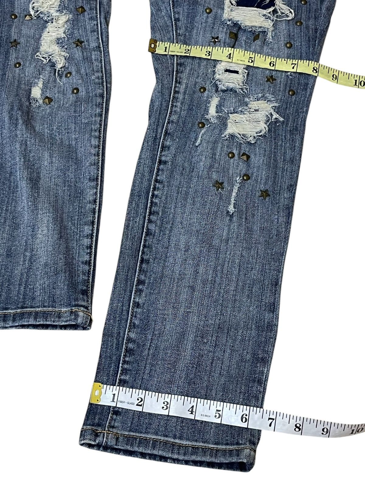 Japanese Brand SICK🔥TORRID FAL 2015 DISTRESSED WITH STUDDED STYLE JEANS Size US 35 - 15 Thumbnail