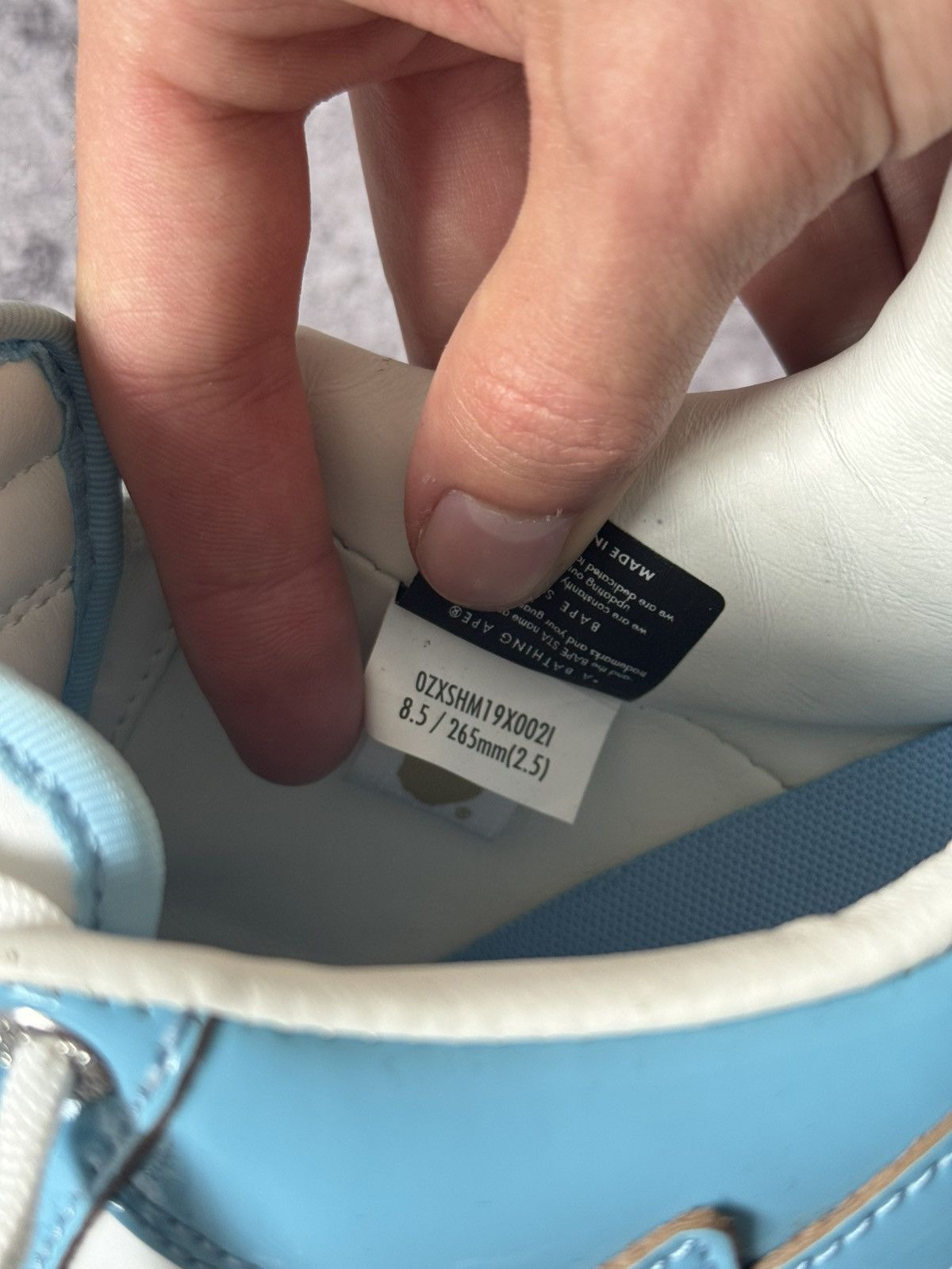 Bape A bathink ape Bape sta snikers shoes mens blue white 8.5 26 Size US 8.5 / EU 41-42 - 11 Thumbnail
