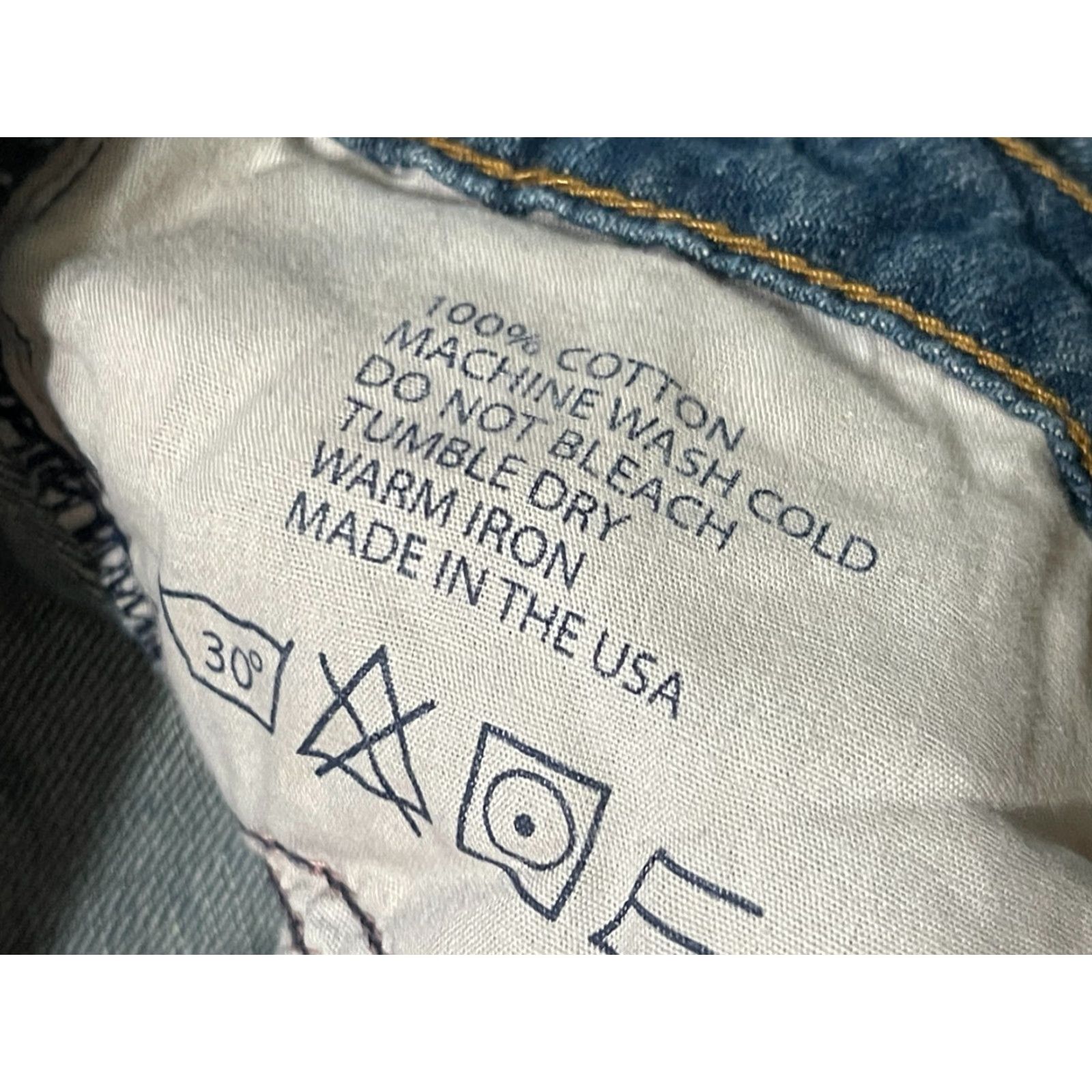Flux Lux Jeans Women's 30 Blue Denim Wide-Leg Frayed Hem Pockets Vintage No? (Oops) Size 30" / US 8 / IT 44 - 6 Thumbnail