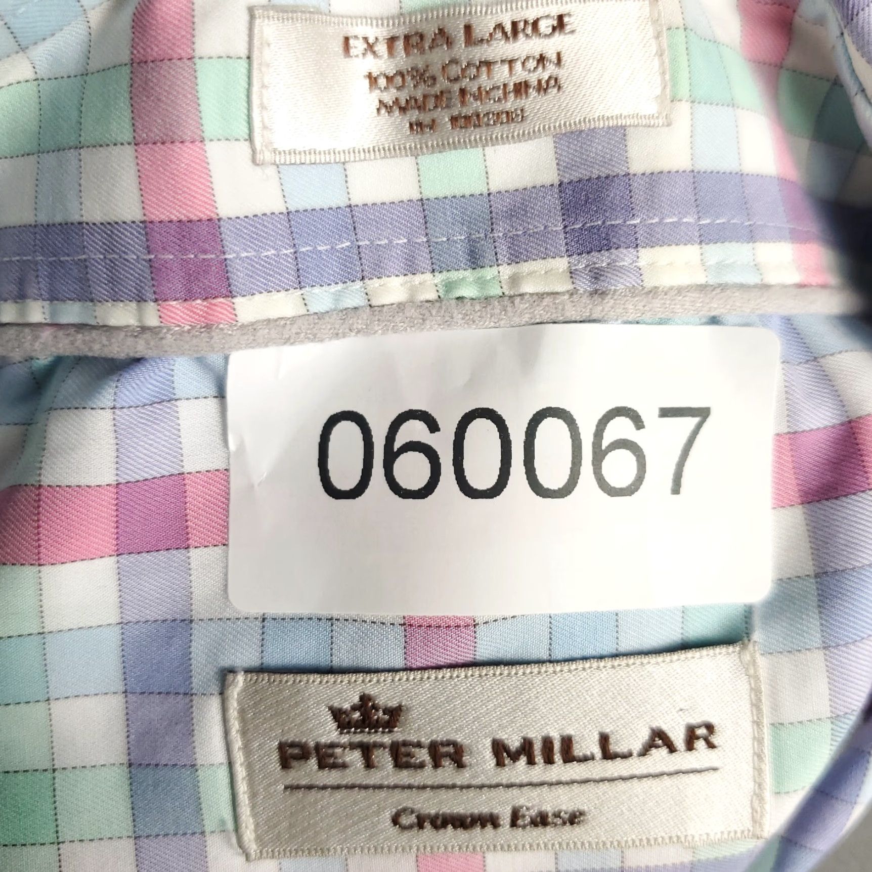 Peter Millar VINTAGE? No — Peter Millar Shirt Mens XL Blue Plaid Button-Up Long Sleeve Casual Dress Shirt Size US XL / EU 56 / 4 - 7 Thumbnail