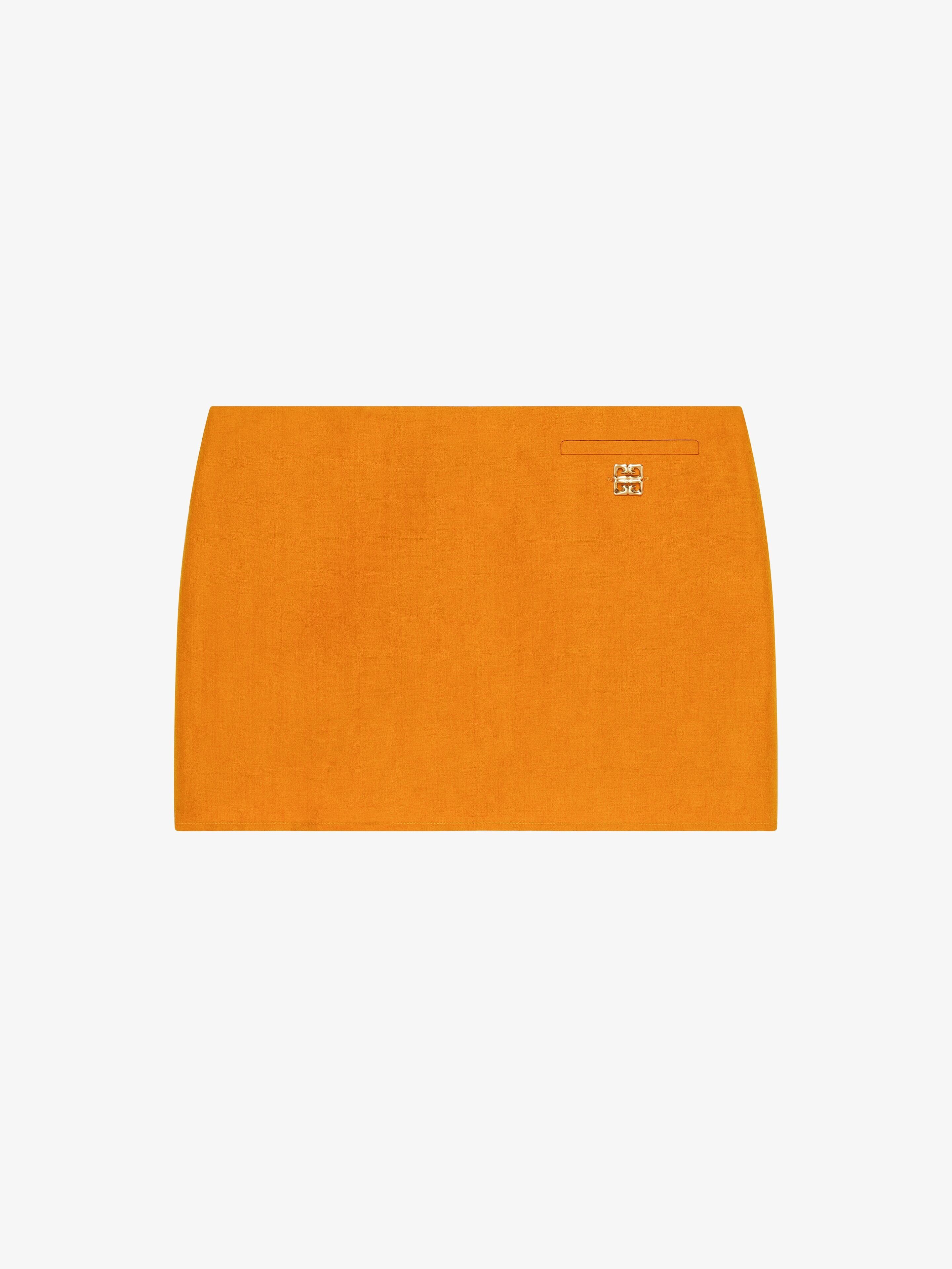 Givenchy o1w1db10825 Mini Skirt With 4G Liquid in Orange Size 28" / US 6 / IT 42 - 1 Thumbnail