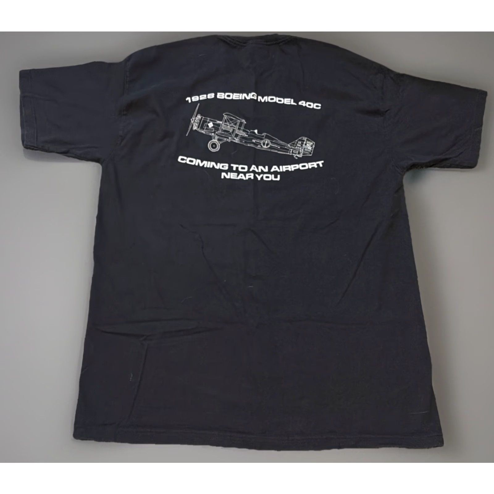 Vintage VINTAGE Boeing T-Shirt 90s XL Black Mens Airplane Aircraft Model 40c 1928 Size US XL / EU 56 / 4 - 2 Thumbnail