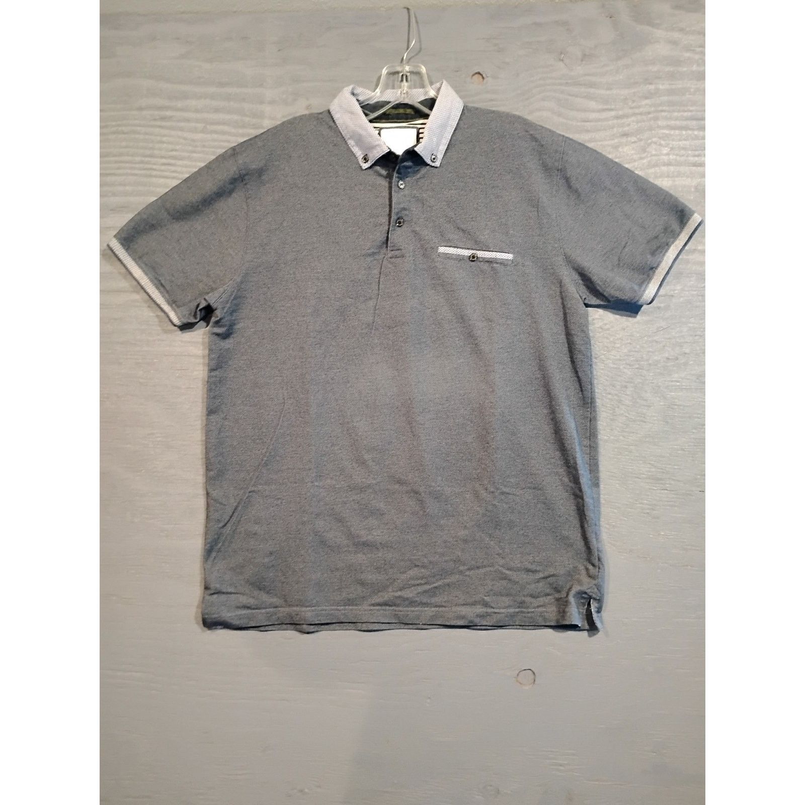 Other D & F Mens Gray Collar Shirt (Size Large) Size US L / EU 52-54 / 3 - 2 Thumbnail