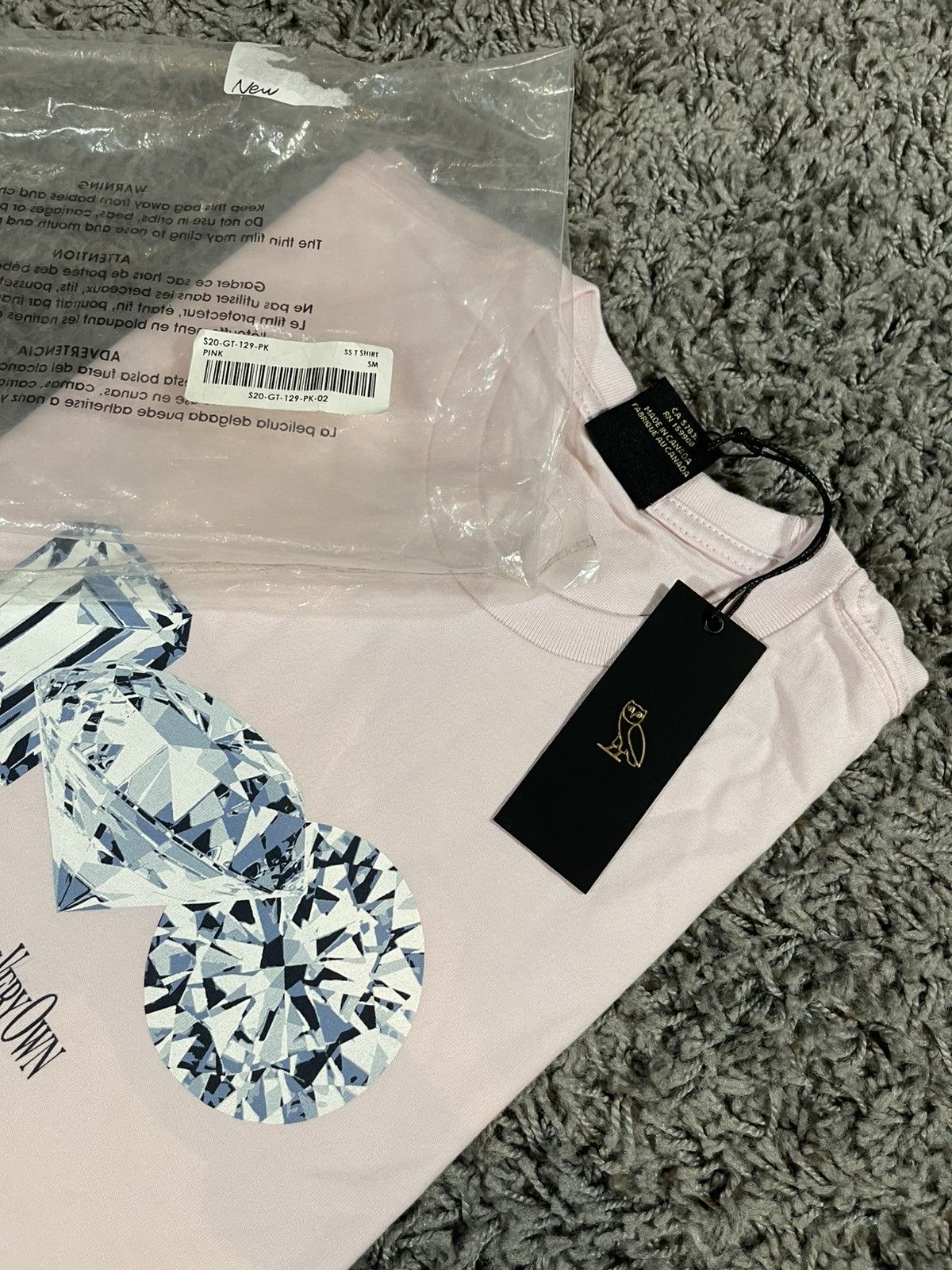 October's Very Own OVO Diamond Tee Pink Size US S / EU 44-46 / 1 - 7 Thumbnail