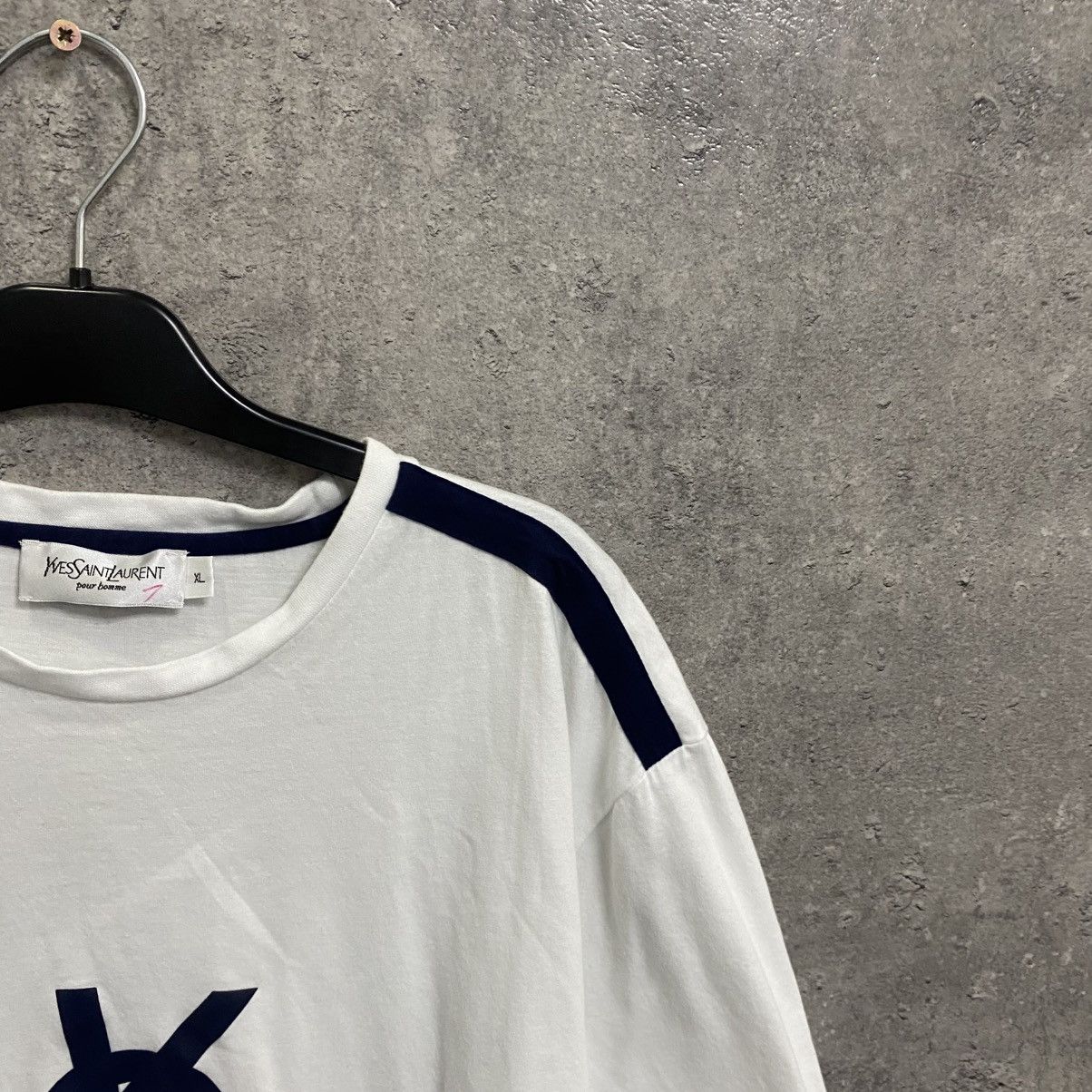 Yves Saint Laurent Vintage Yves Saint Laurent T-Shirt Big Logo YSL White Size US XL / EU 56 / 4 - 6 Thumbnail