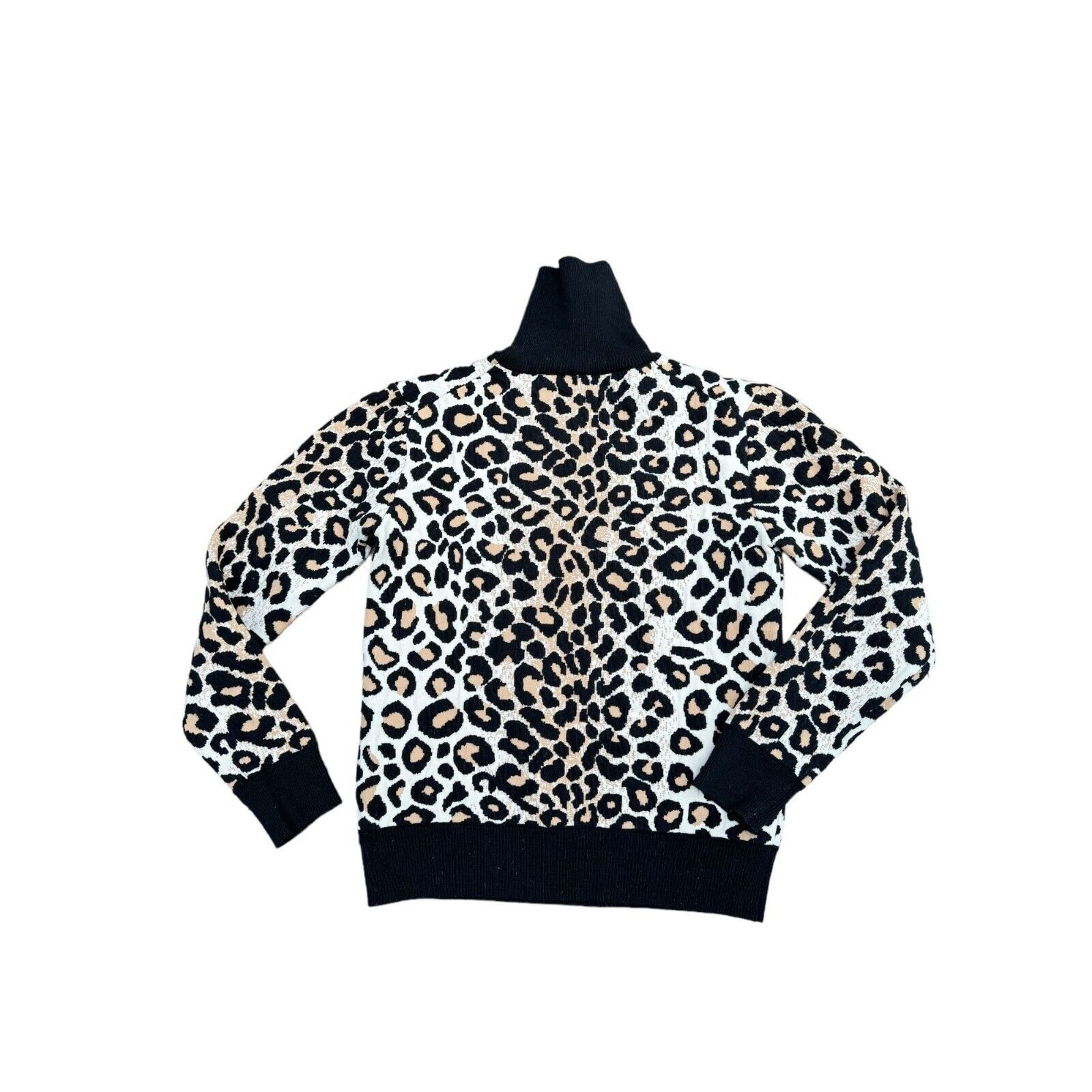 Celine Phoebe Philo Leopard Print Rollneck Sweater Size M / US 6-8 / IT 42-44 - 3 Thumbnail