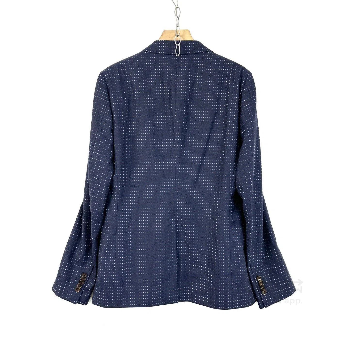 Gucci Gucci Blue Polka Dot Embroidered Blazer. Size US M / EU 48-50 / 2 - 2 Thumbnail