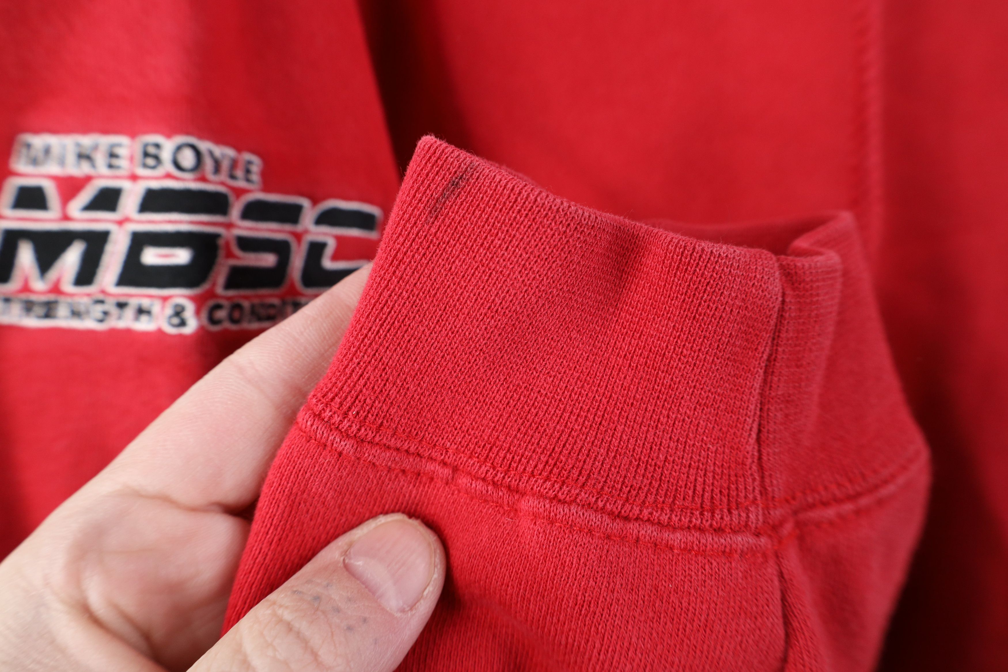 Reebok Vintage 90s Y2K Reebok Heavyweight Hoodie Sweatshirt Red Size US L / EU 52-54 / 3 - 6 Thumbnail