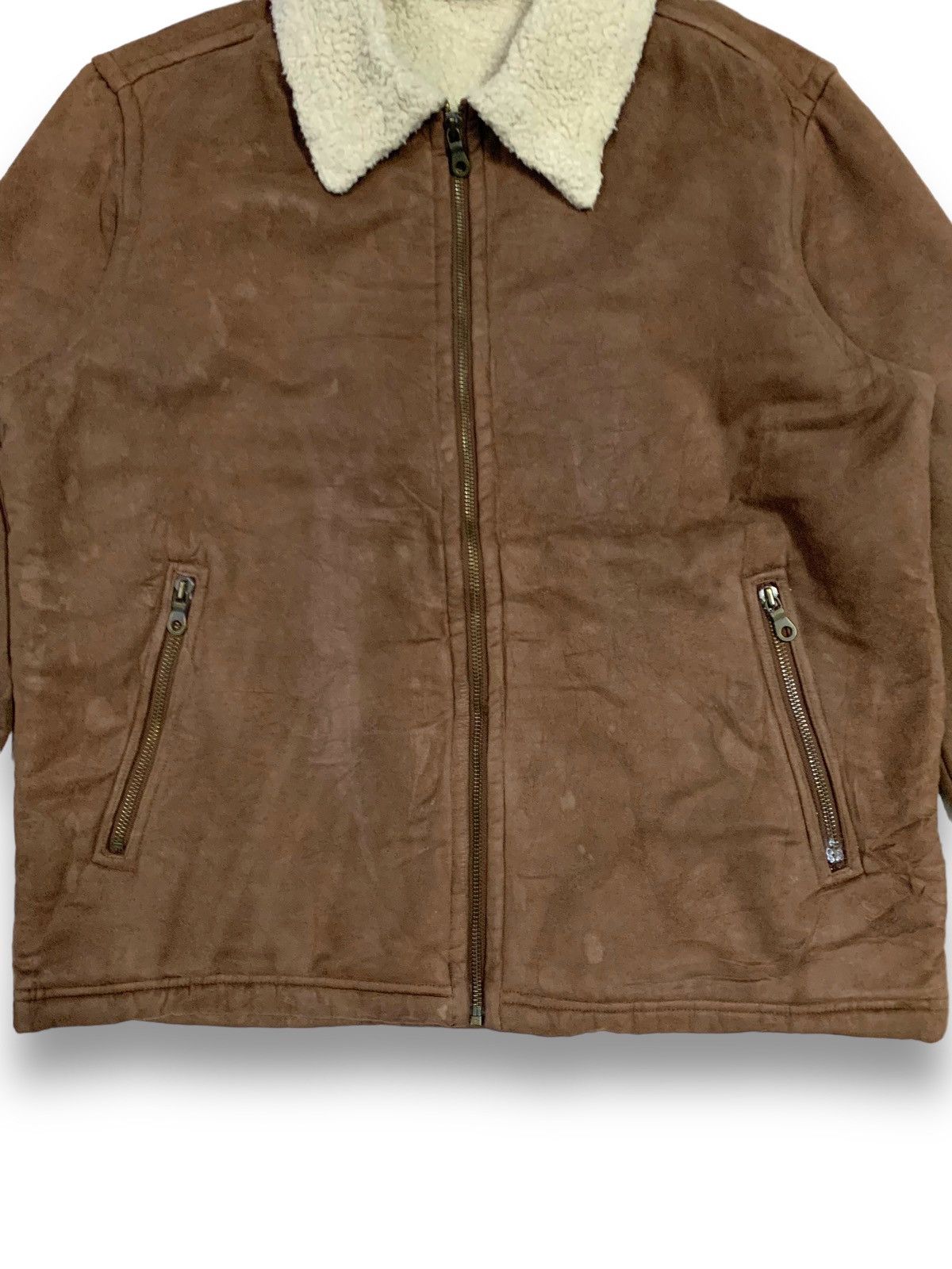 Japanese Brand Vintage Japanese Brand Faux Suede Style Sherpa Lined Jacket Size US M / EU 48-50 / 2 - 7 Thumbnail