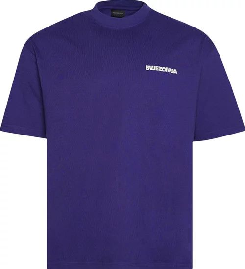 o1mt1gz0524 Turn Logo Medium Fit T-Shirt in Blue